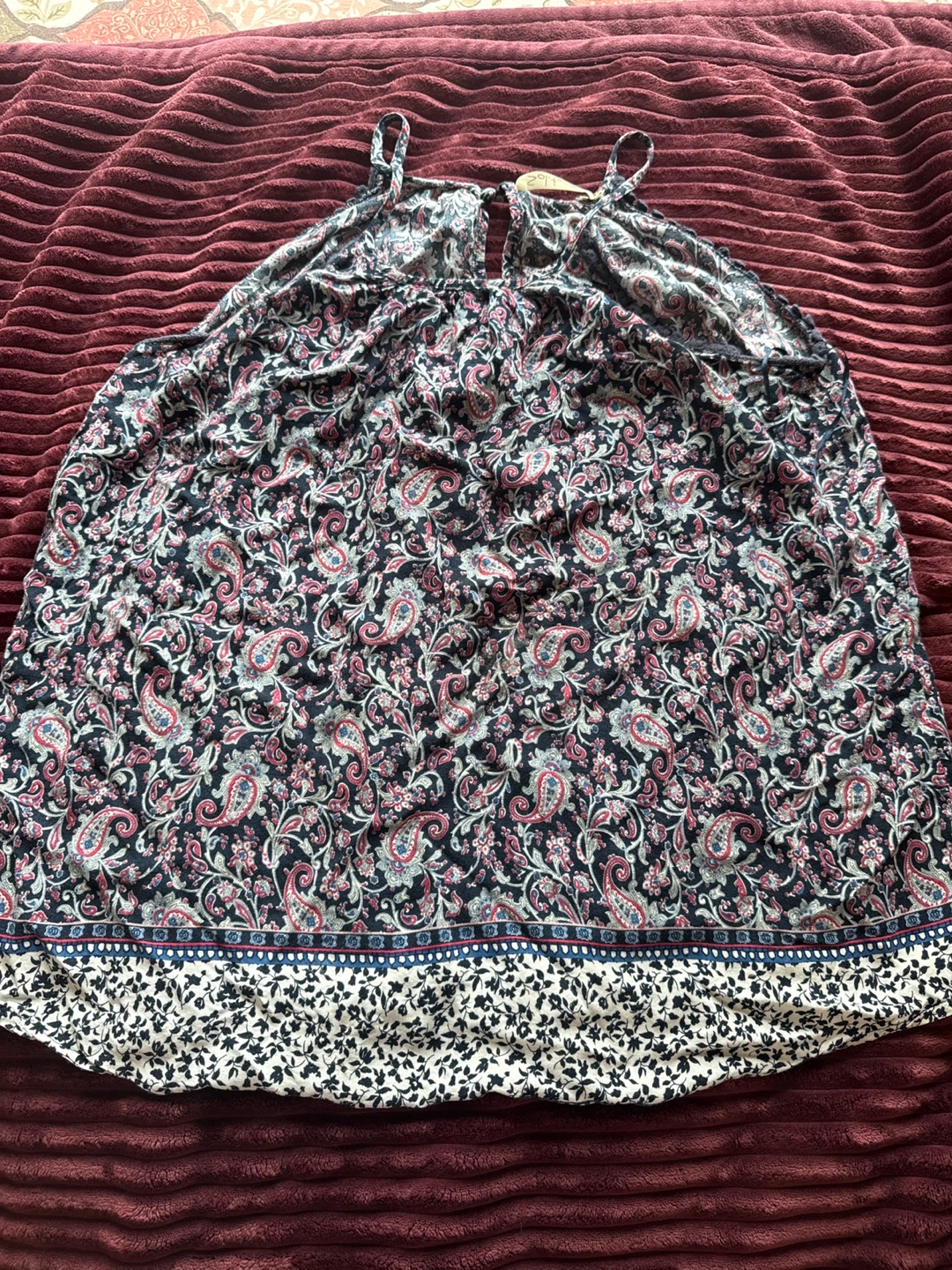 Abstract Paisley Print Tank Top