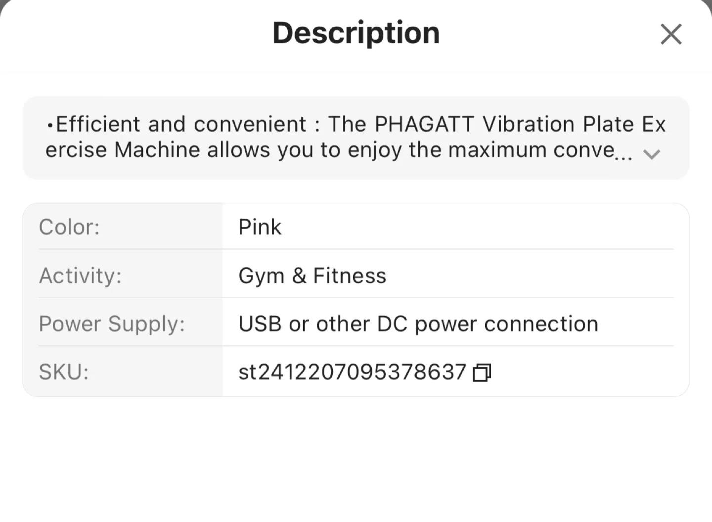 Phagatt Pink Vibration Plate Exercise Machine - photo 2