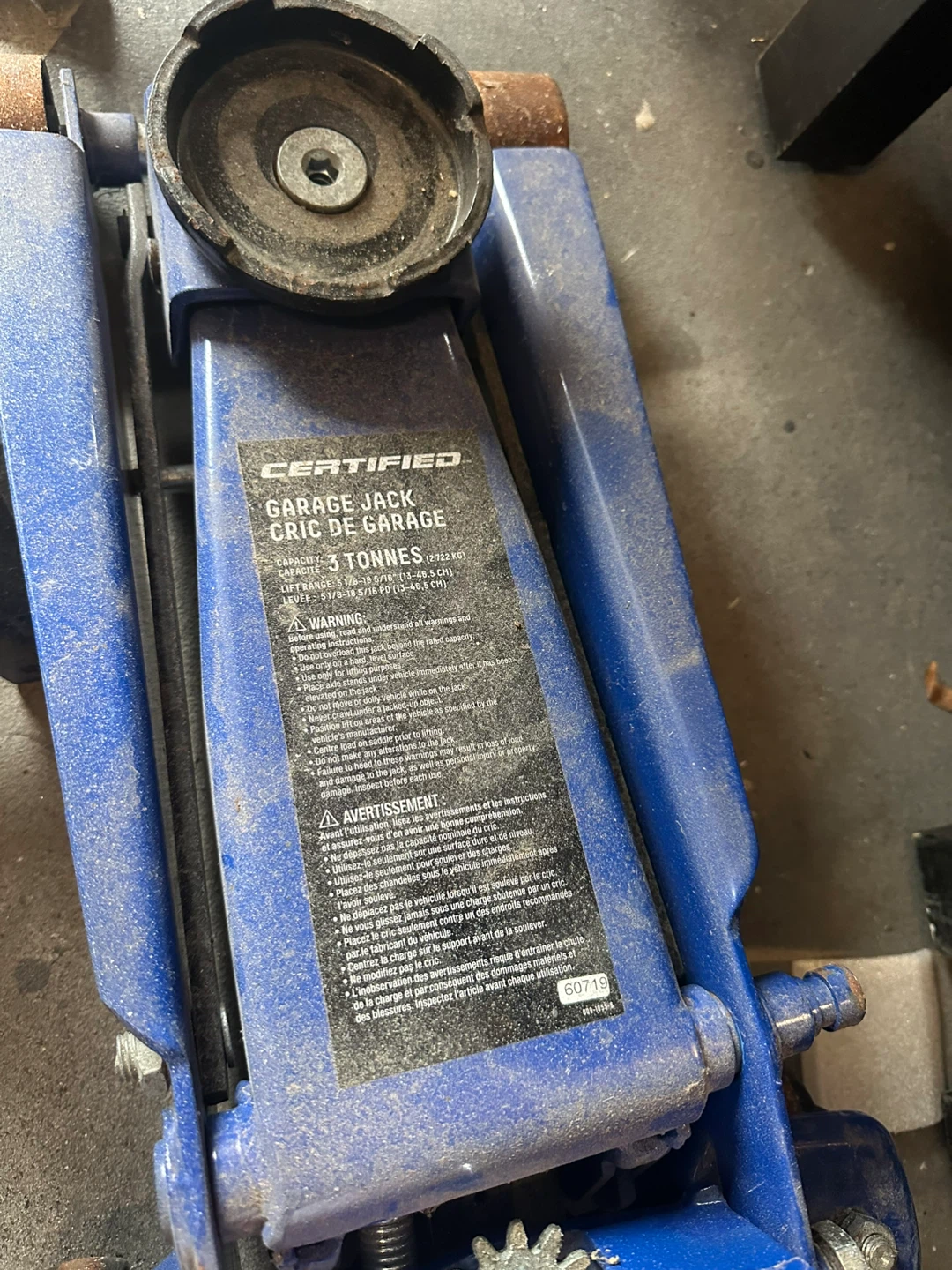 Certified 3 Ton Garage Jack