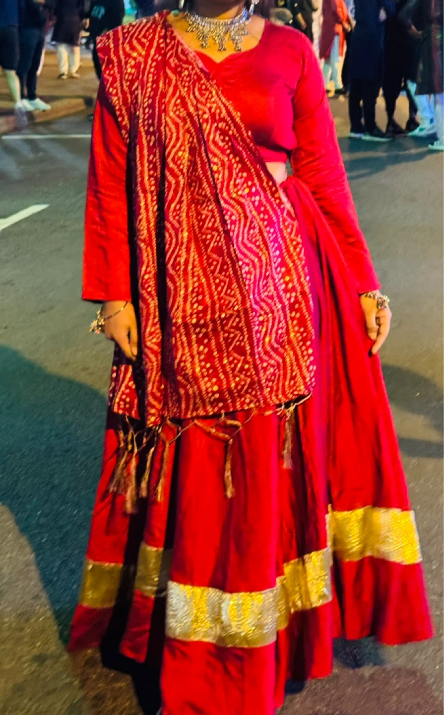 Red Indian Ethnic Wear Lehengas Choli Dupatta Set