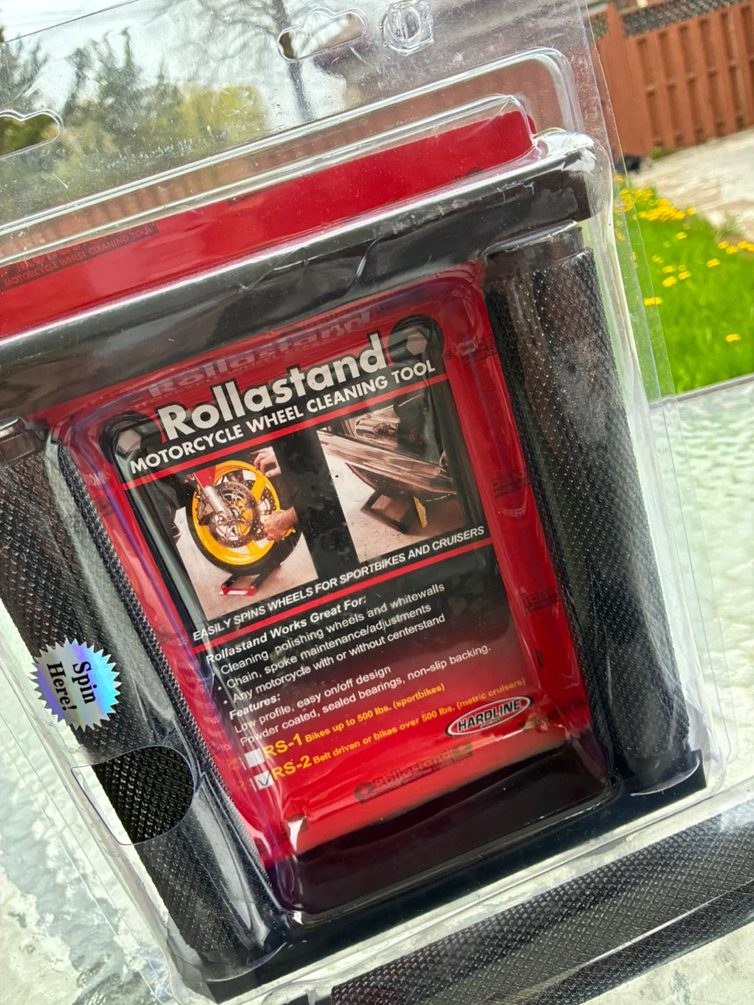 2 Rollastand Motorcycle Wheel Cleaning Tool