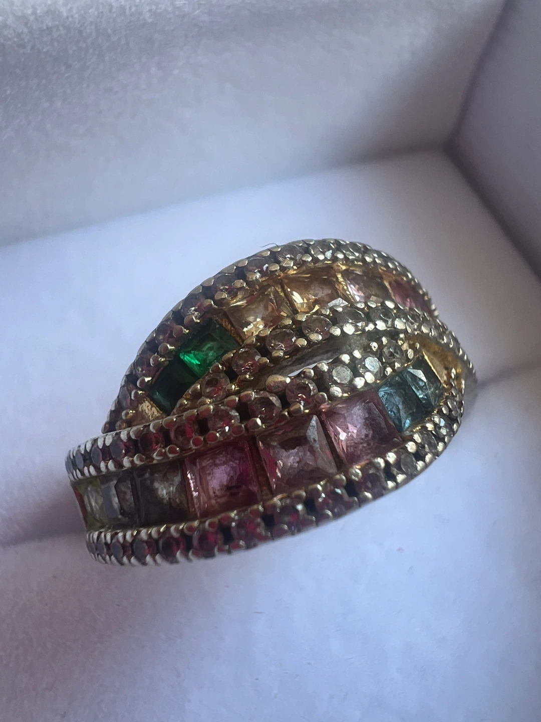 Multi-gemstone Sterling Silver Ring