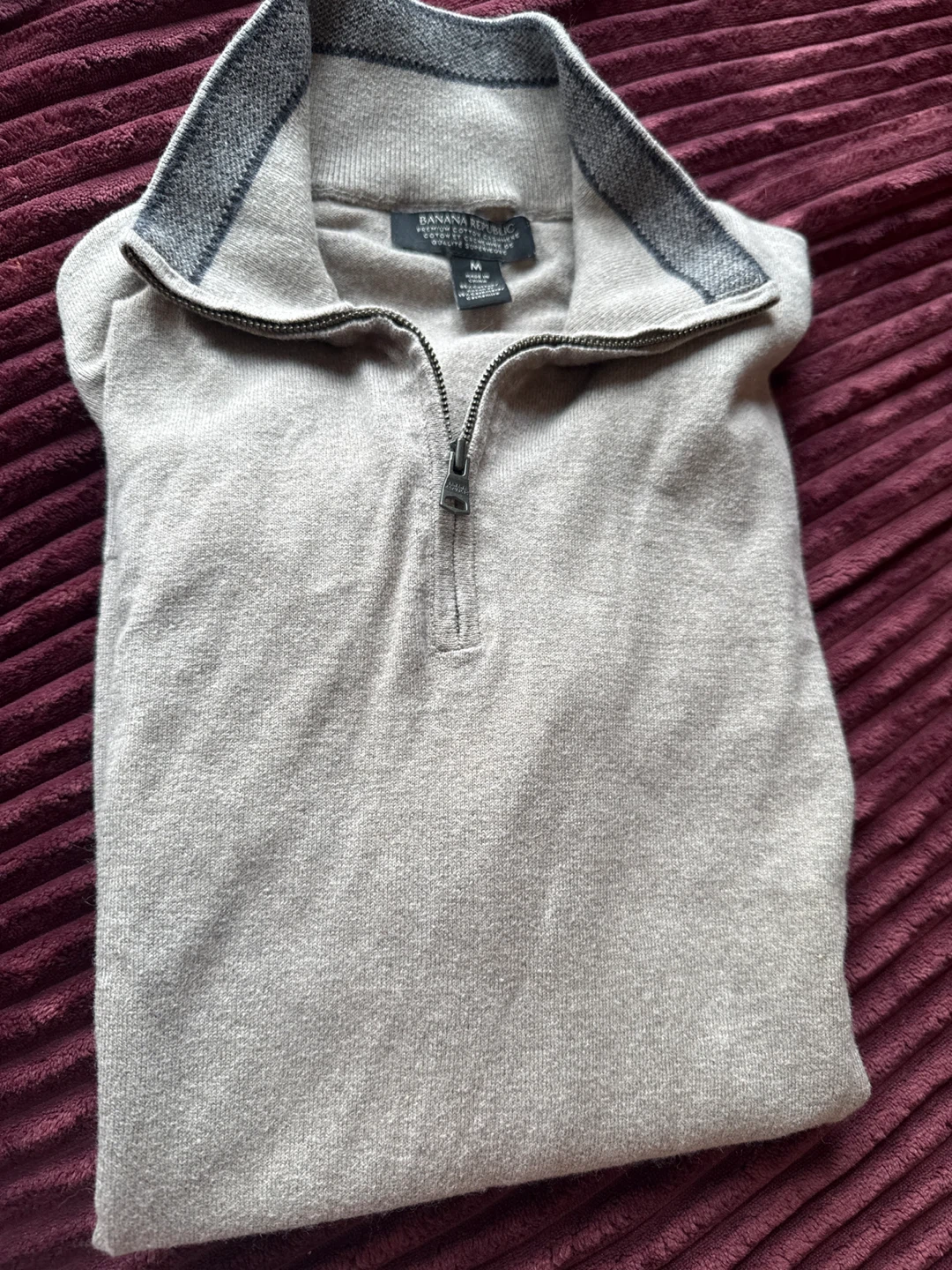 Banana Republic Quarter Zip Sweater M - photo 2
