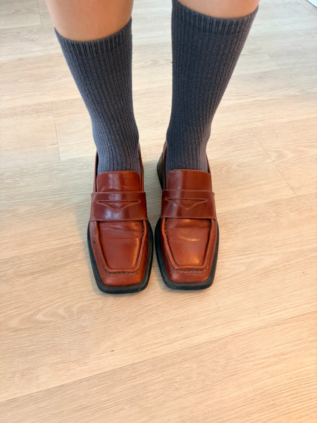 Vagabond Brown Leather Square Toe Loafers - photo 4