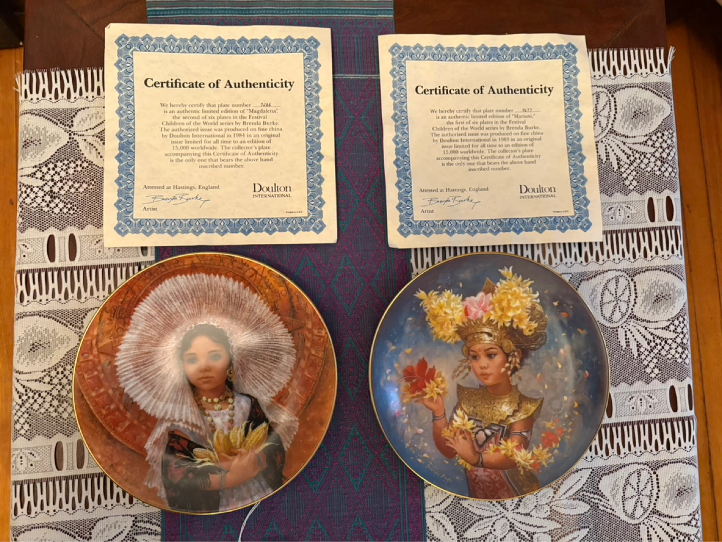 Doulton Festival Children of the World Plates (Set of 2)