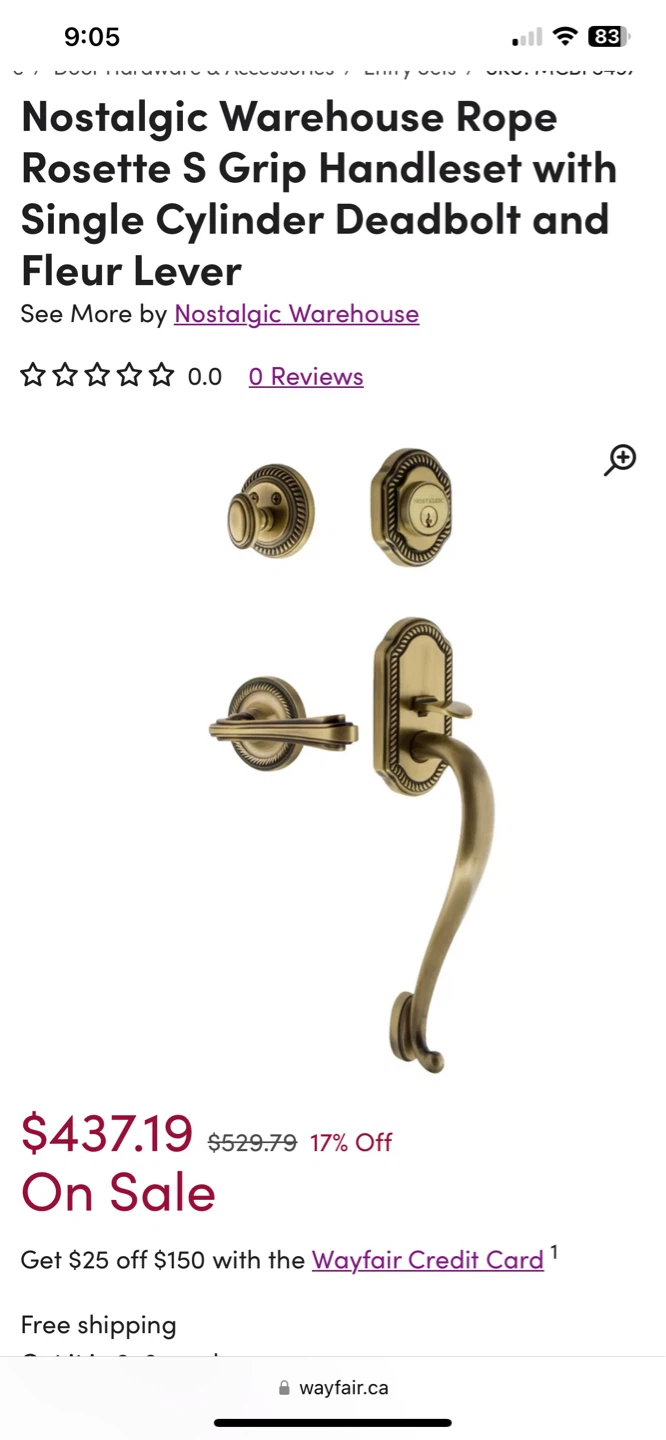 New Beautiful Deadbolt Set