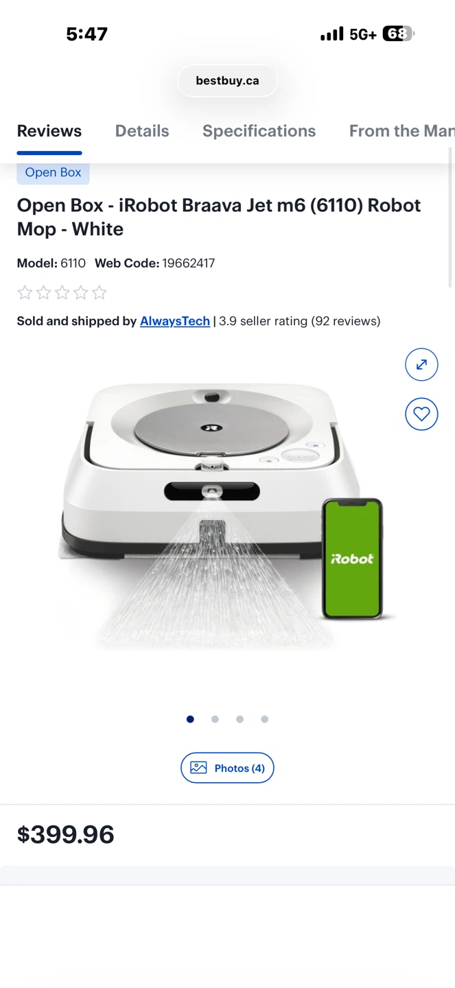 iRobot Braava Jet m6 Robot Mop