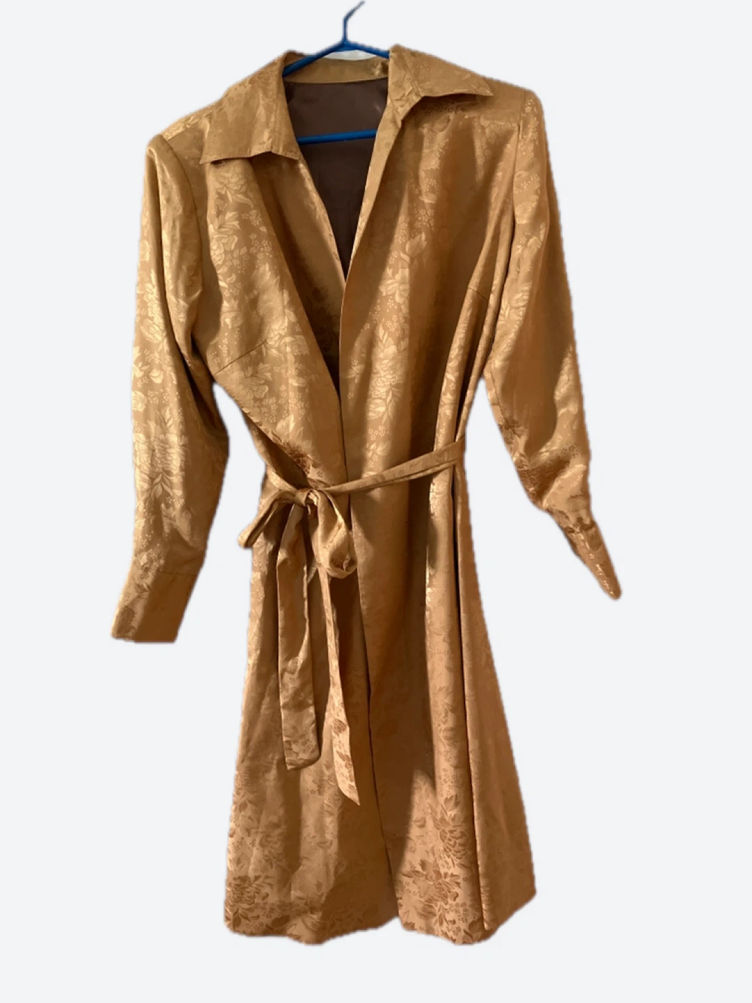 Gold Brocade Trench Coat dress