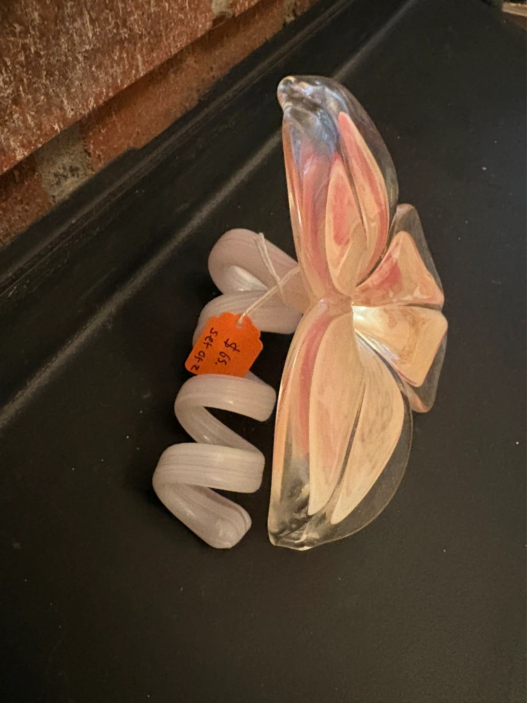 Glass Flower Figurine with Swirl Base - photo 2