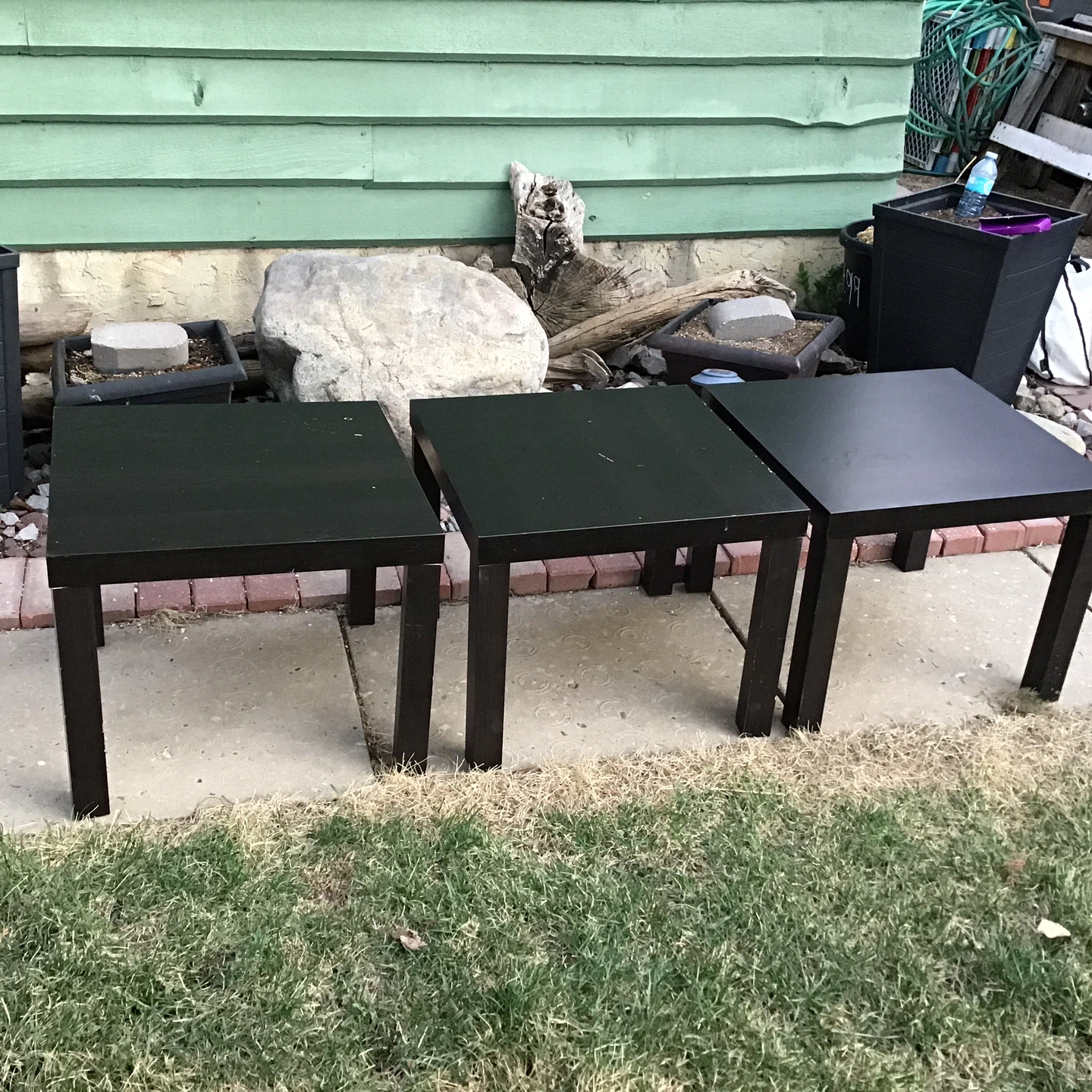 IKEA LACK Side Tables - Black (Set of 3)