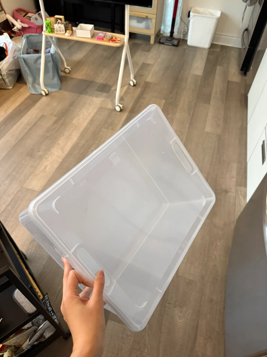 Clear Plastic Storage Bin with Lid - photo 3