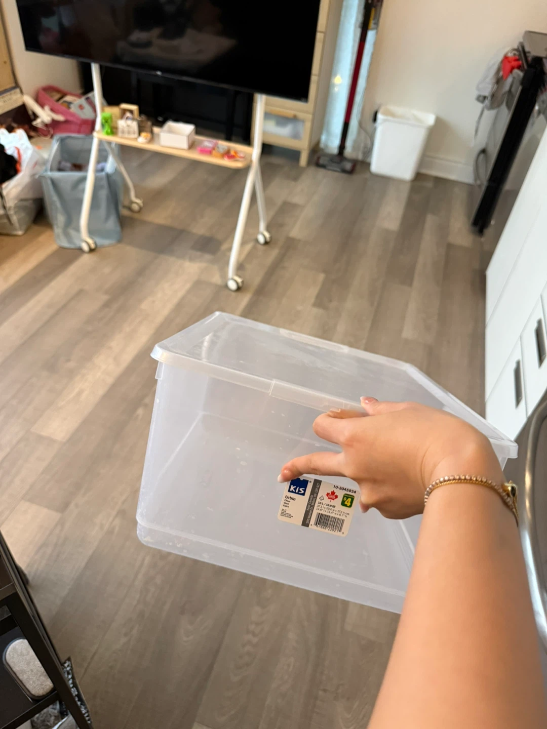 Clear Plastic Storage Bin with Lid - photo 2