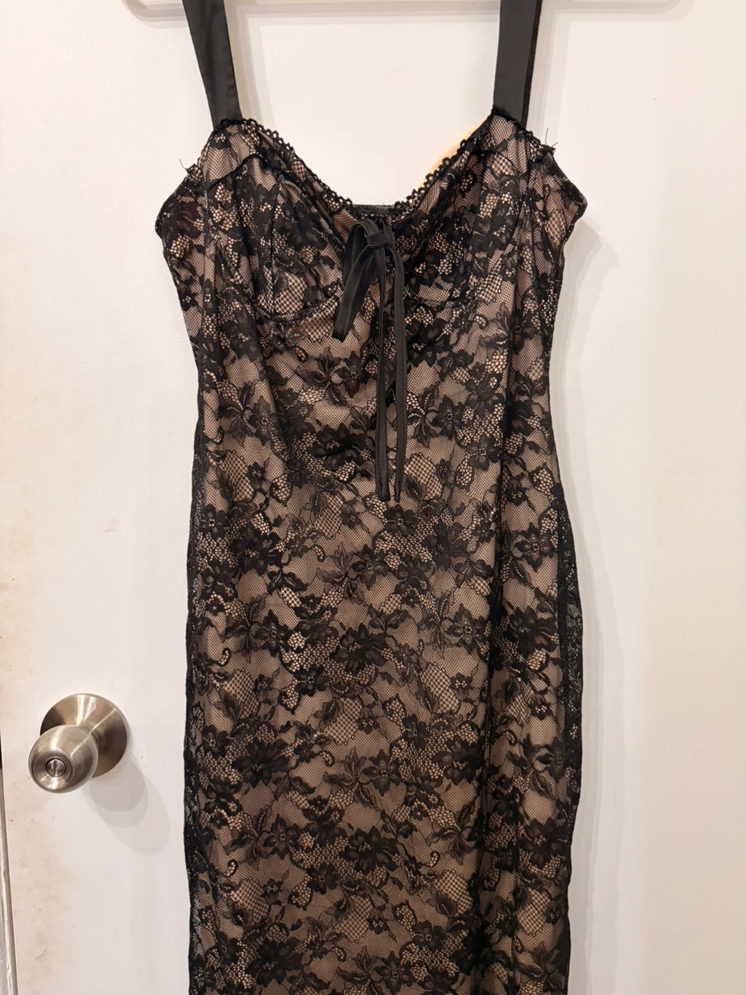 Long Black Lace Dress, Worn Once - photo 3