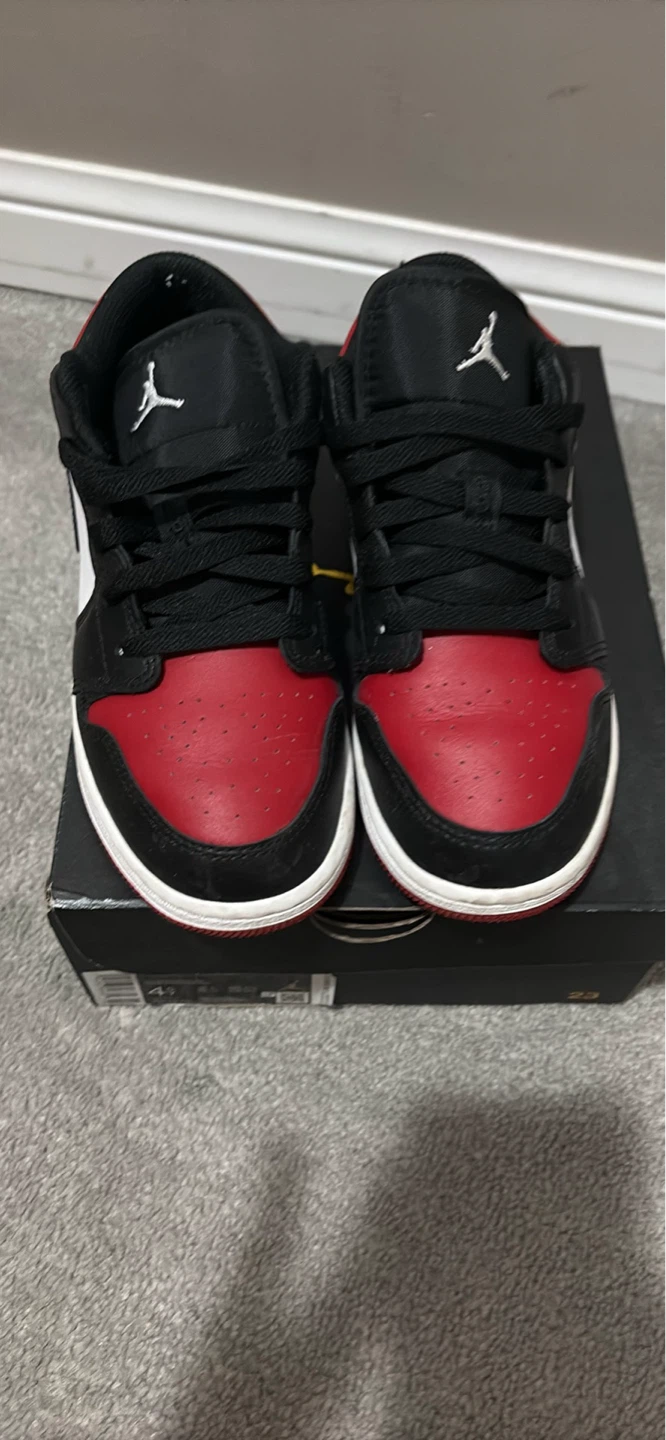 Air Jordan 1 Low (TD) "Black Red White" Shoes - photo 4