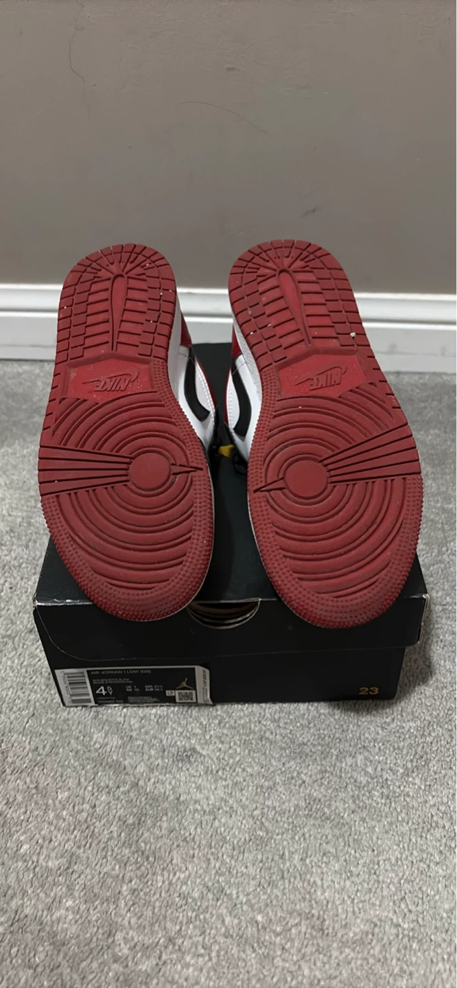 Air Jordan 1 Low (TD) "Black Red White" Shoes - photo 5
