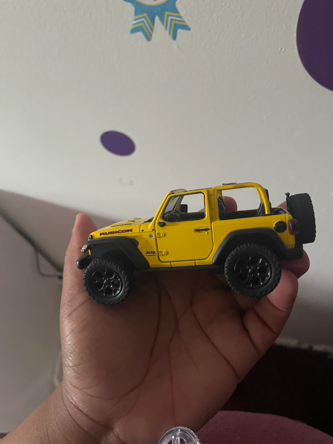 Yellow Jeep Rubicon Toy Car