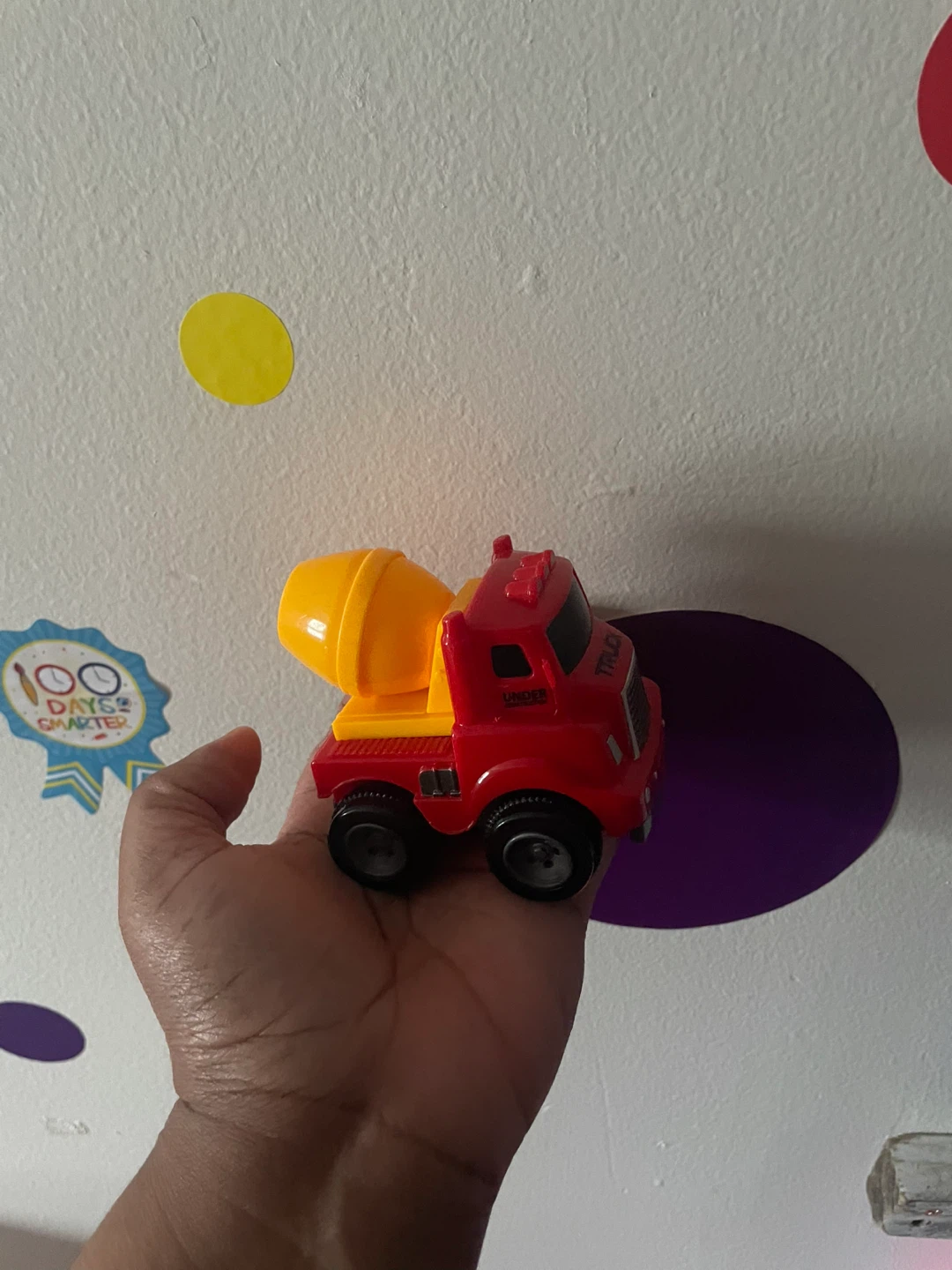 Red Cement Mixer Toy Truck