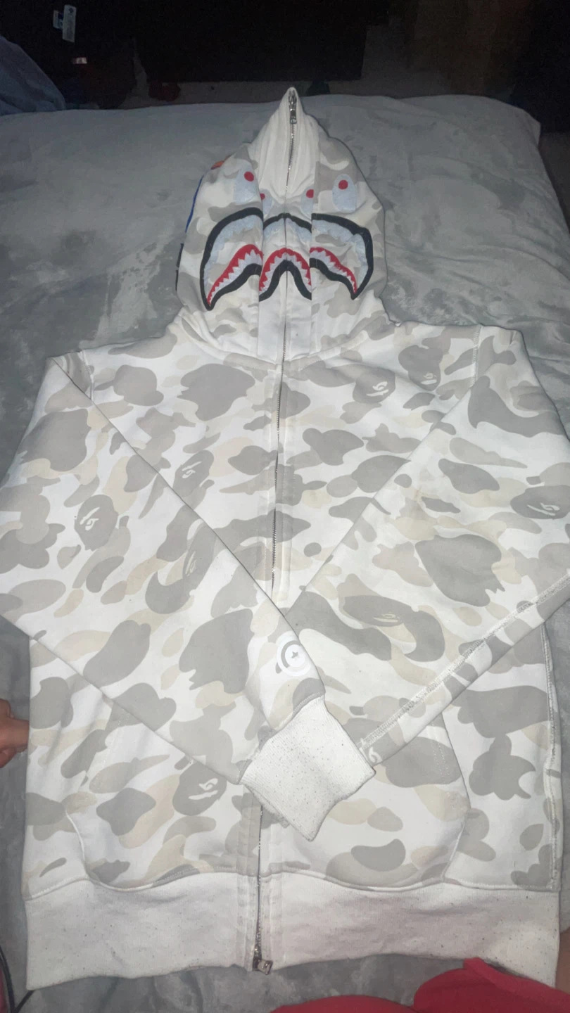 A Bathing Ape Camo Shark Full Zip Hoodie