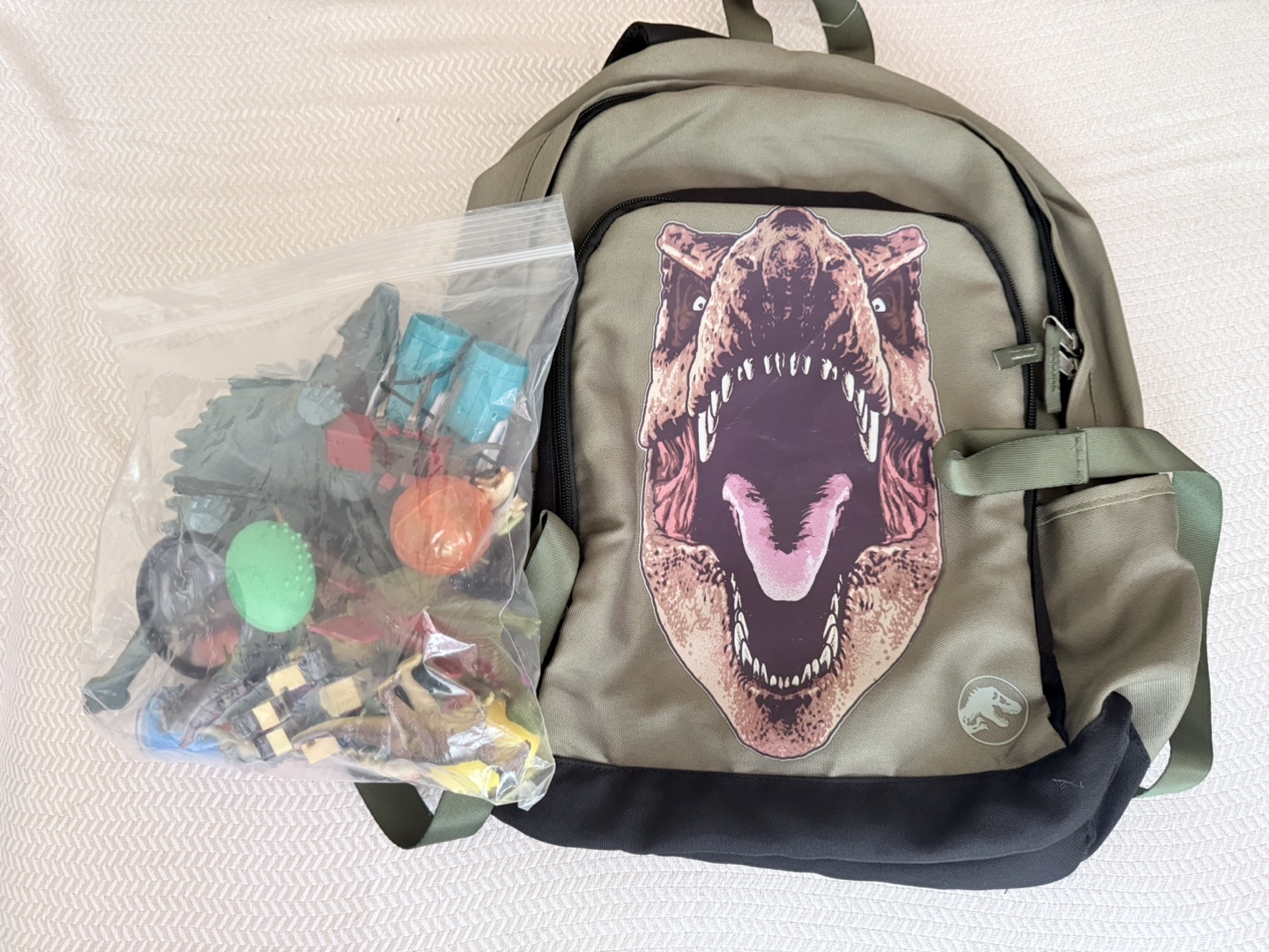 Jurassic Park Backpack with Dinosaur Toys