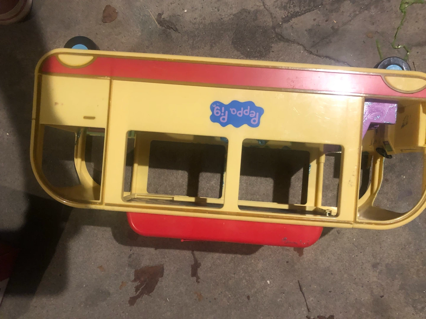 Peppa Pig School Bus Toy and some shape pieces