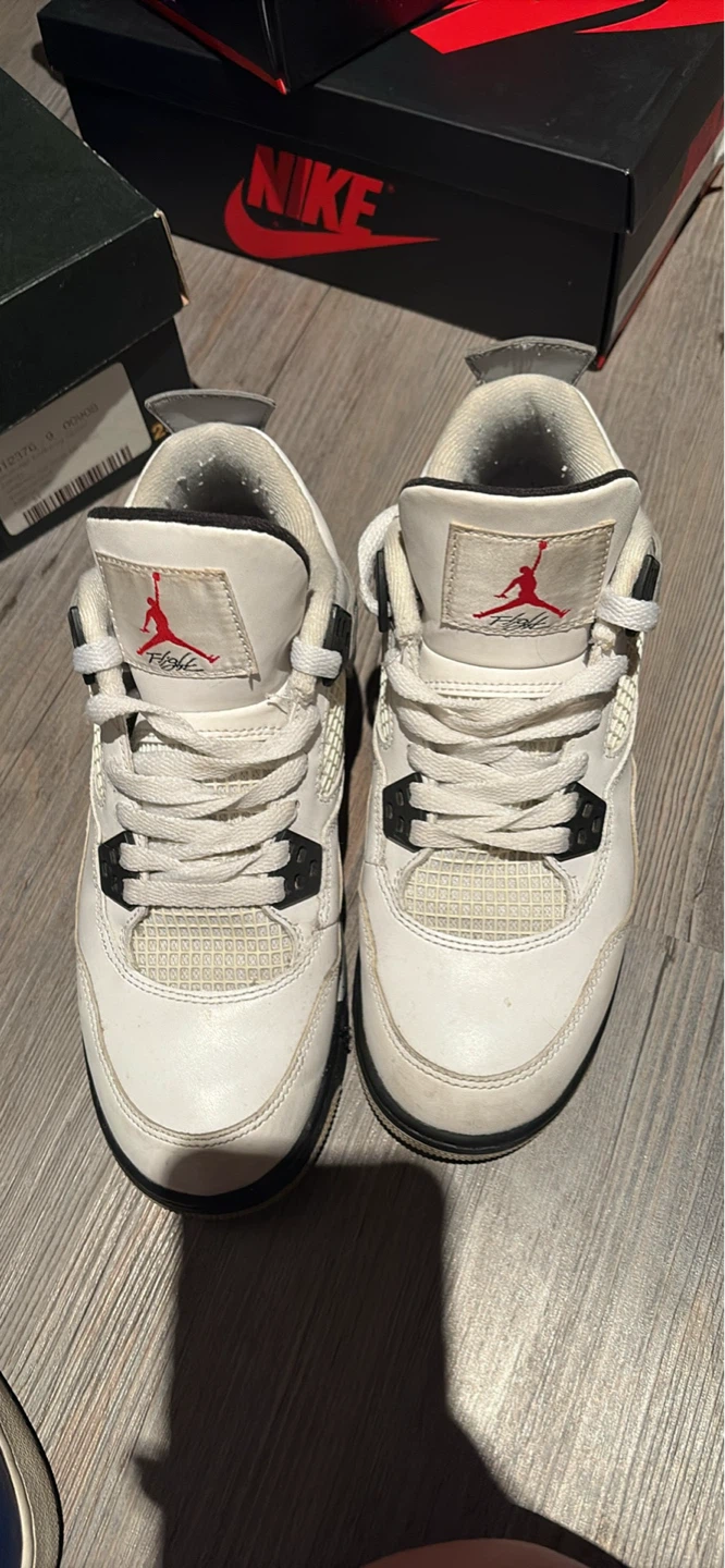 Air Jordan 4 Retro White Cement - Youth Size 5Y - photo 2