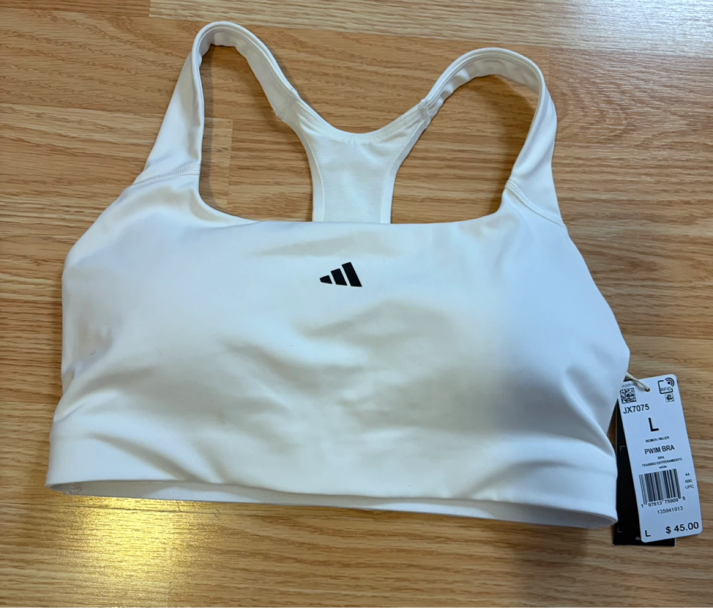 Adidas Women's PWIM BRA - White, Size L