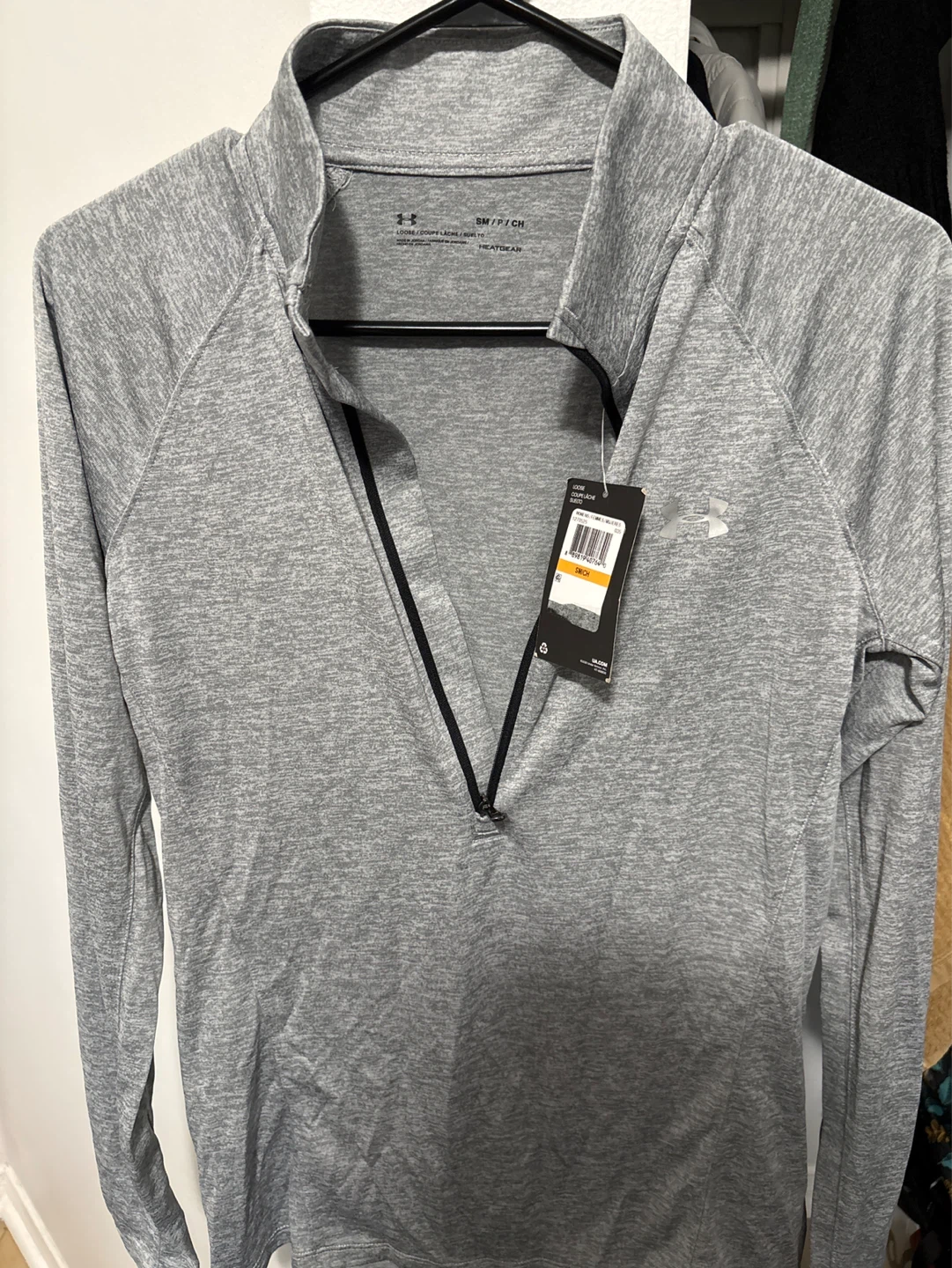 Under Armour HeatGear 1/4 Zip Pullover - Grey - Small