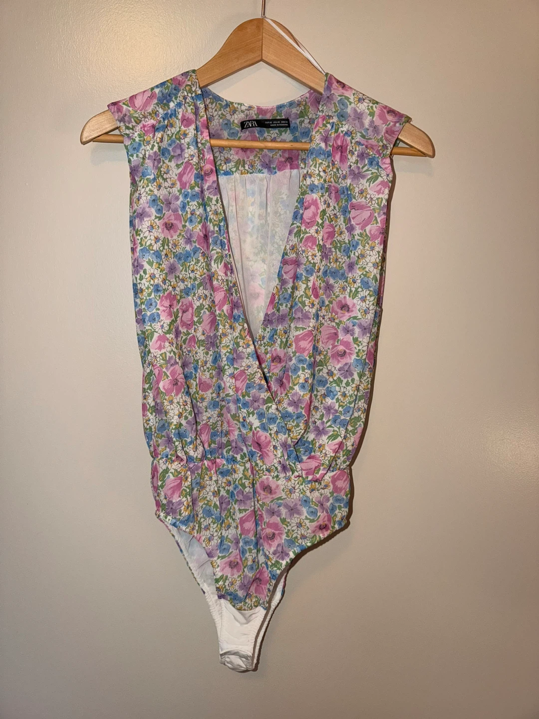 ZARA Floral Print Bodysuit