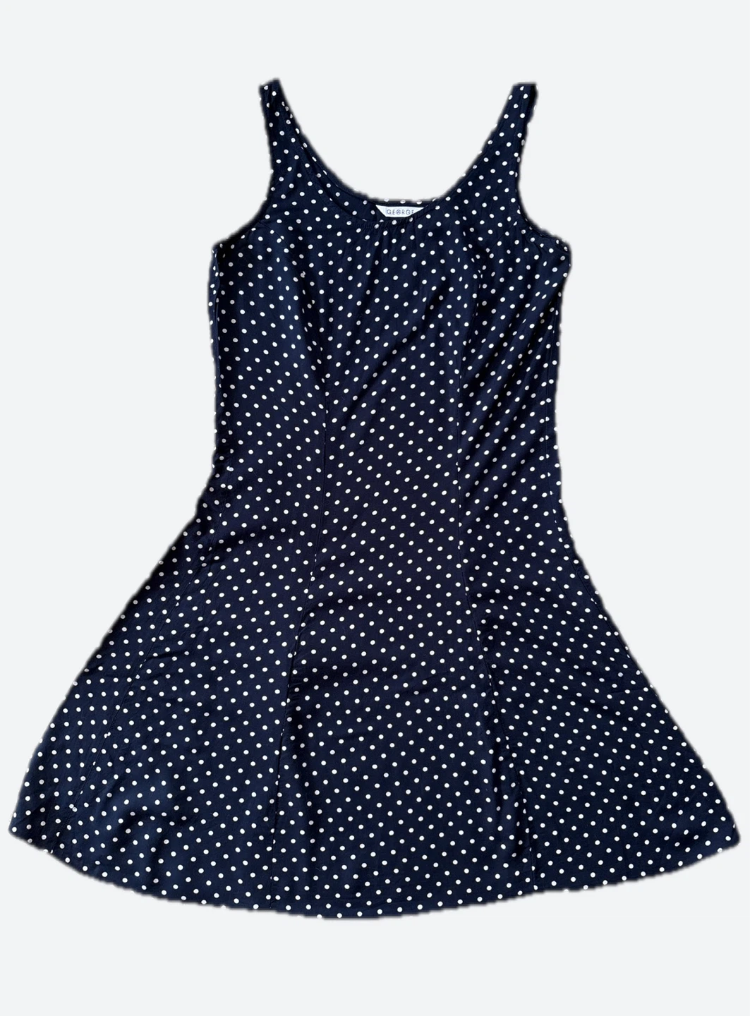 George navy polka dot sleeveless dress
