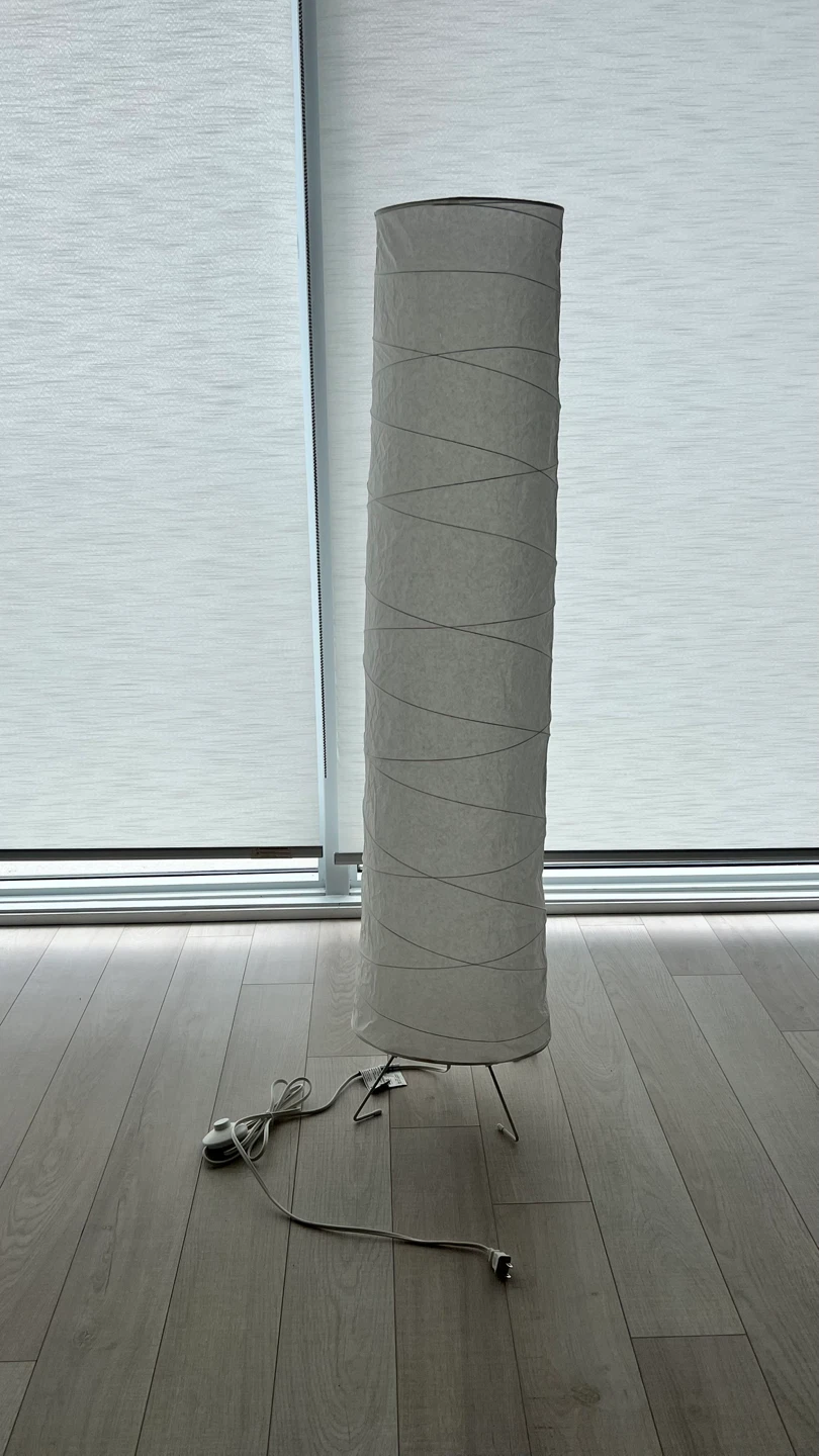 Tall Cylinder Paper Floor Lamp