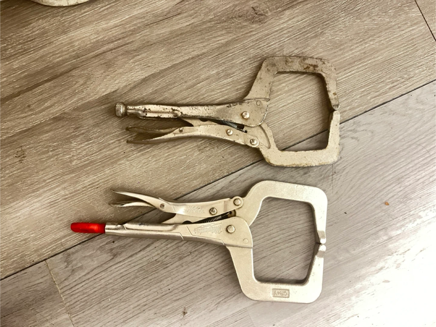 Vise-Grip Locking Pliers and Milwaukee C-Clamp Pliers
