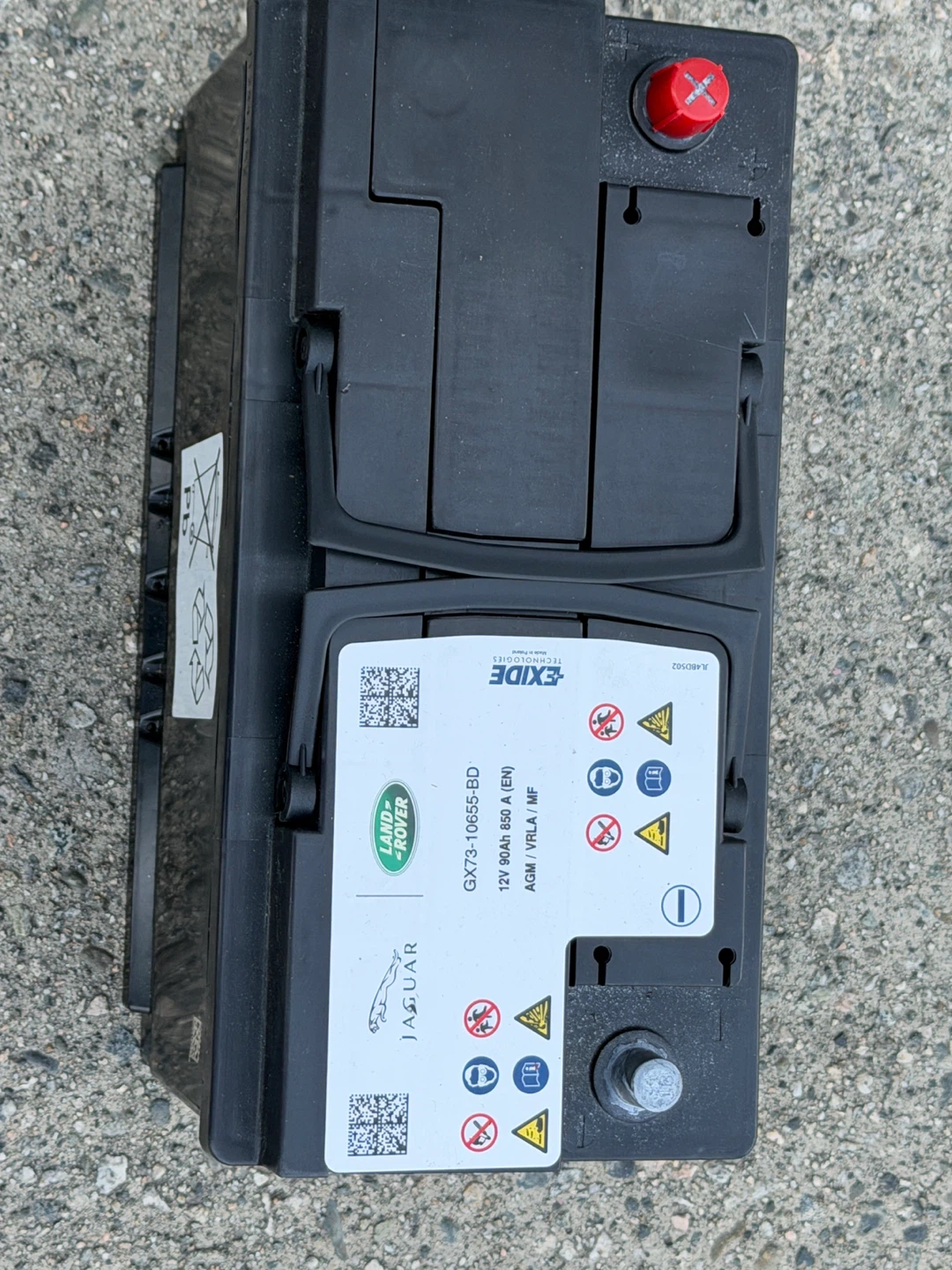 Land Rover EXIDE GX73-10655-BD 12V 90Ah 850A Car Battery