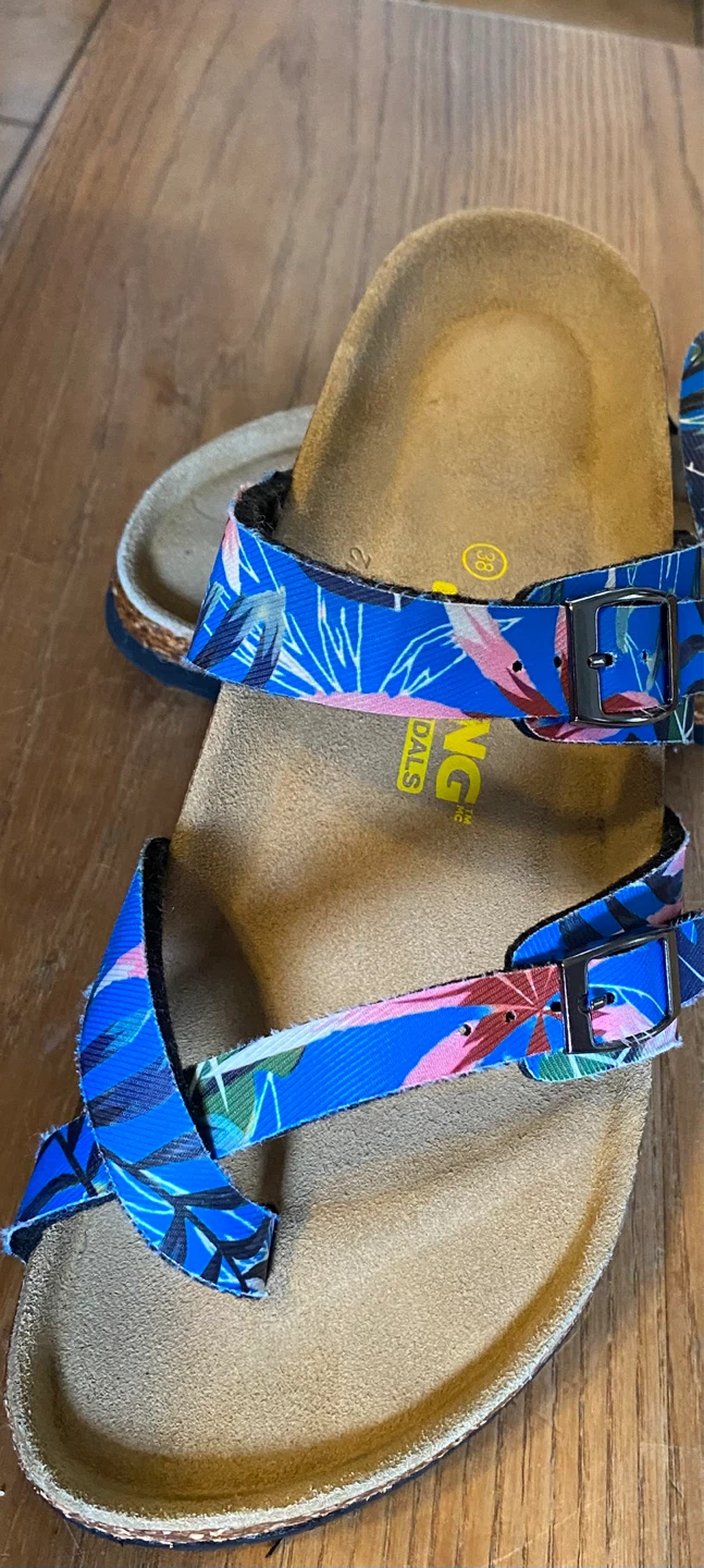 Viking Sandals - Blue Floral Print Size 38 - photo 3