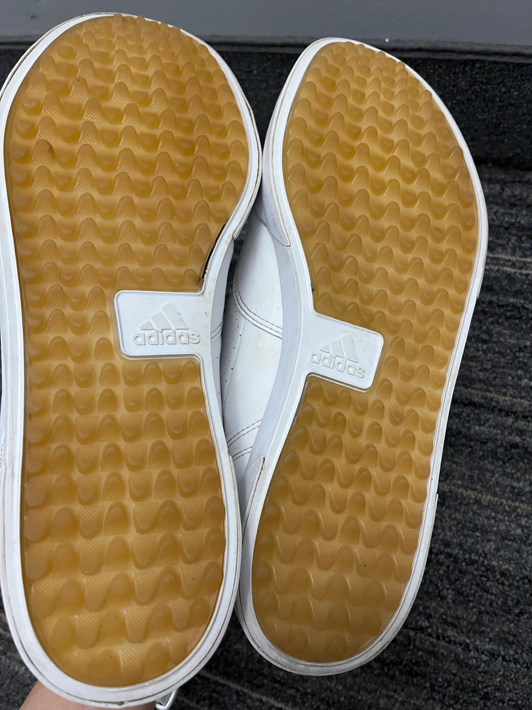 Men’s White Adidas Sneakers (size 9.5) - photo 4