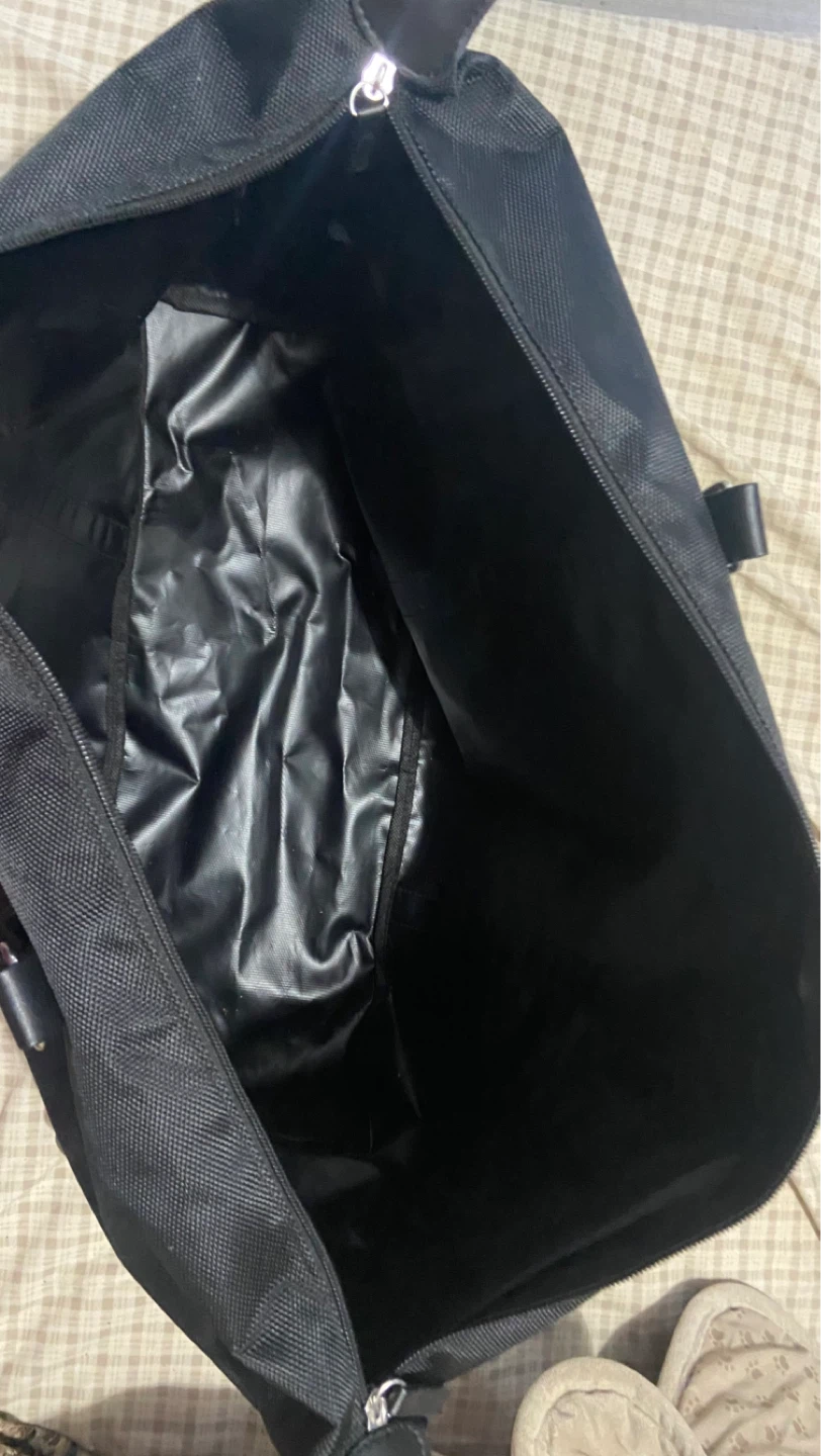 Black Duffle Bag with Leather Accents - photo 5