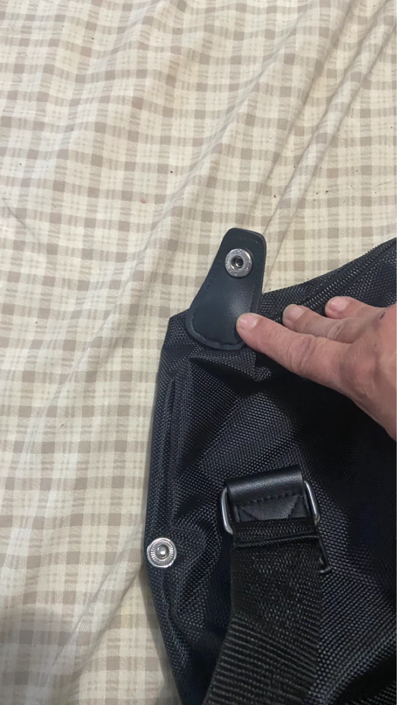 Black Duffle Bag with Leather Accents - photo 4