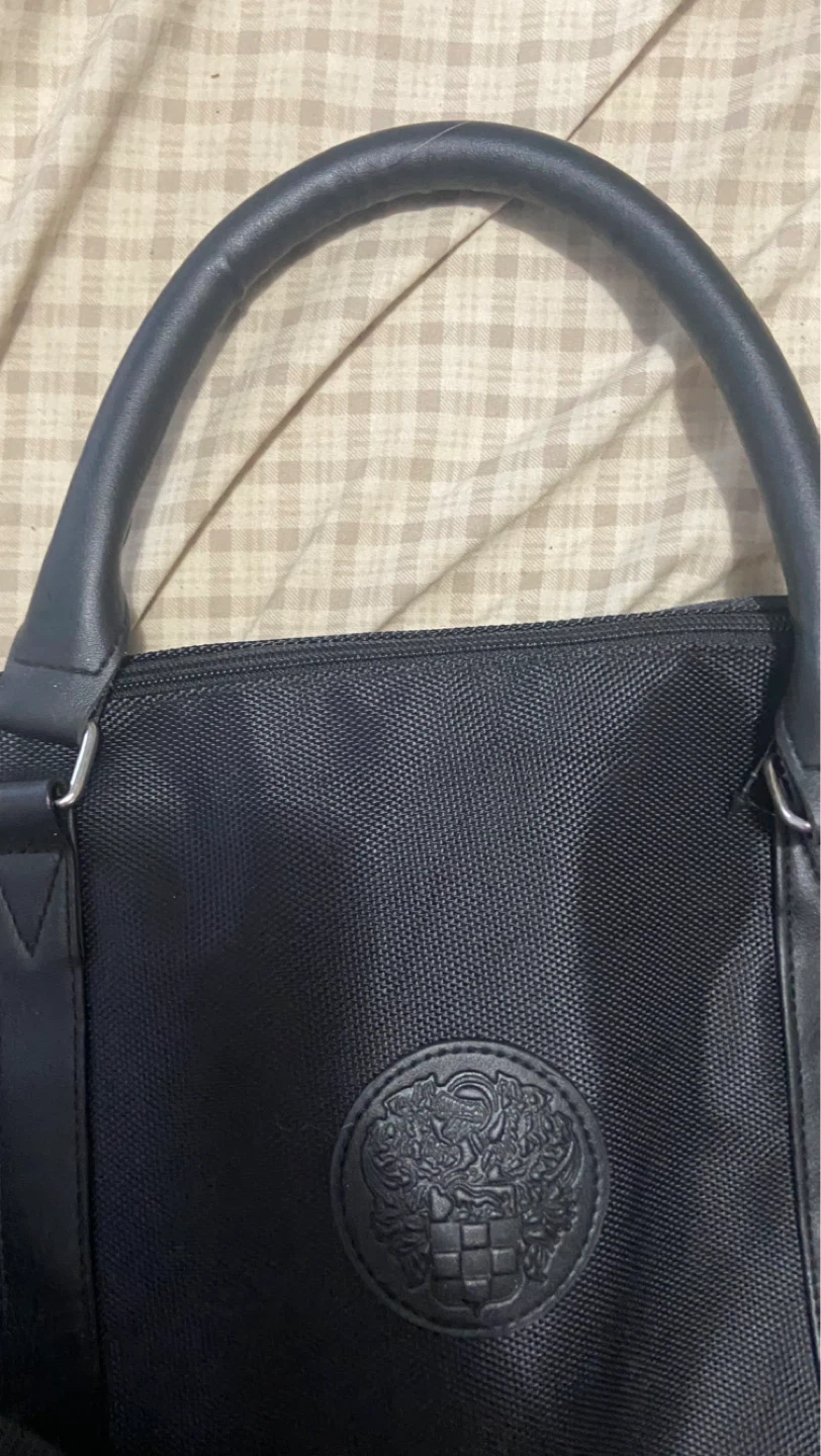 Black Duffle Bag with Leather Accents - photo 2