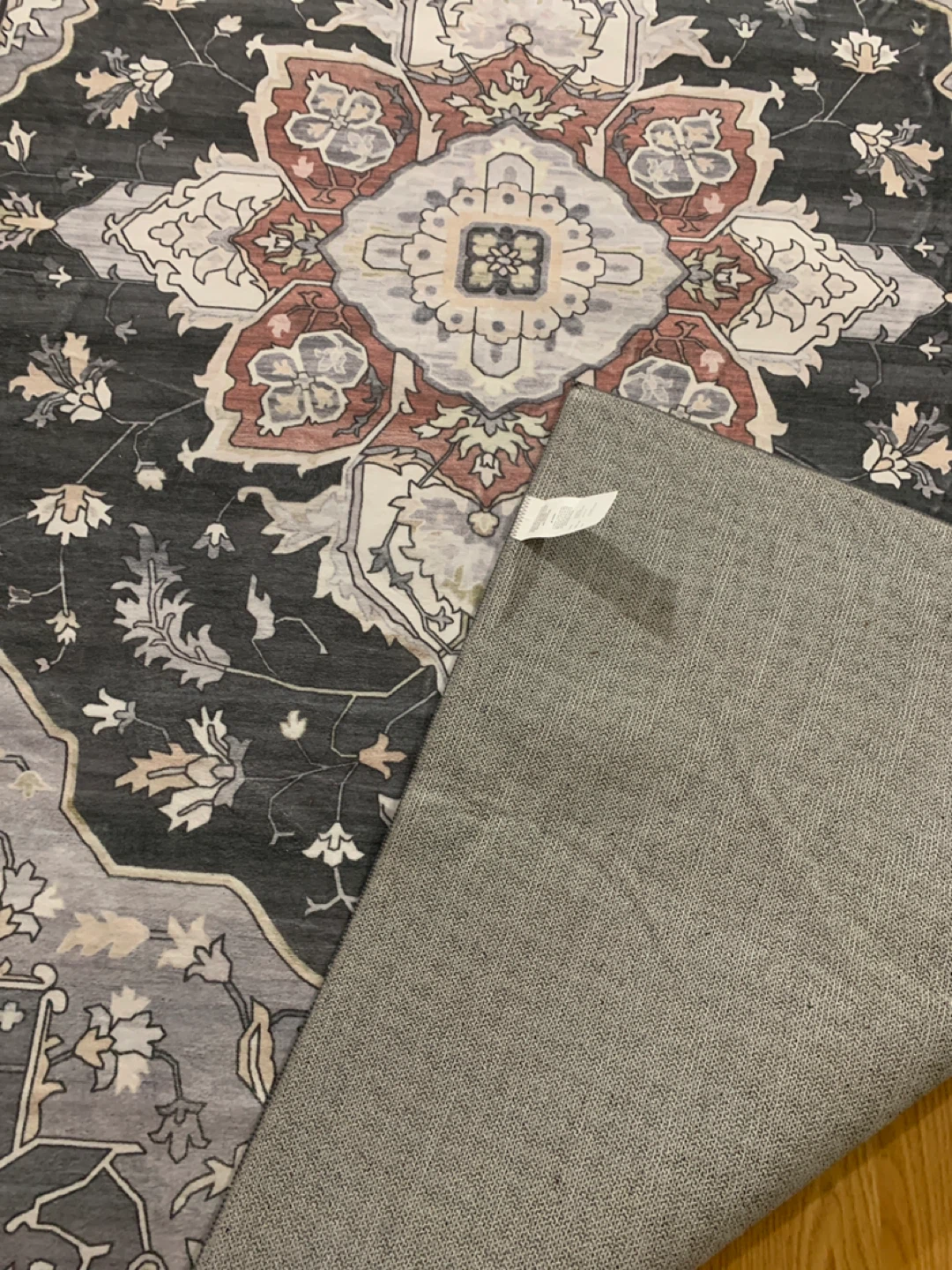 Persian Style Area Rug - Grey, & Cream - photo 3