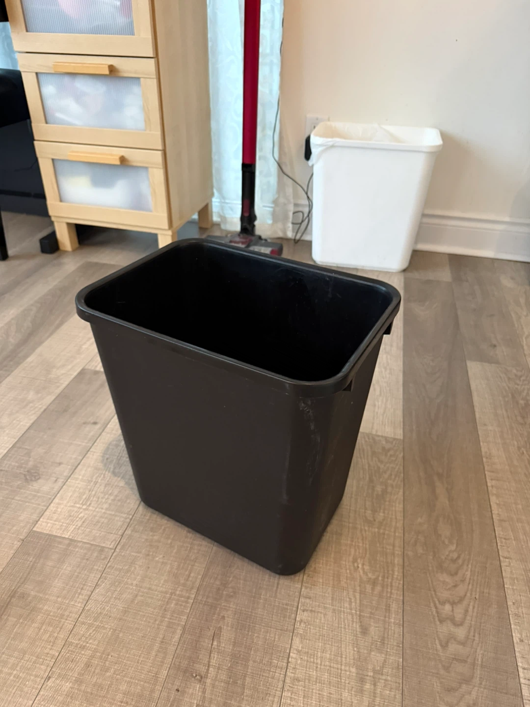 Black Plastic Waste Bin - photo 2