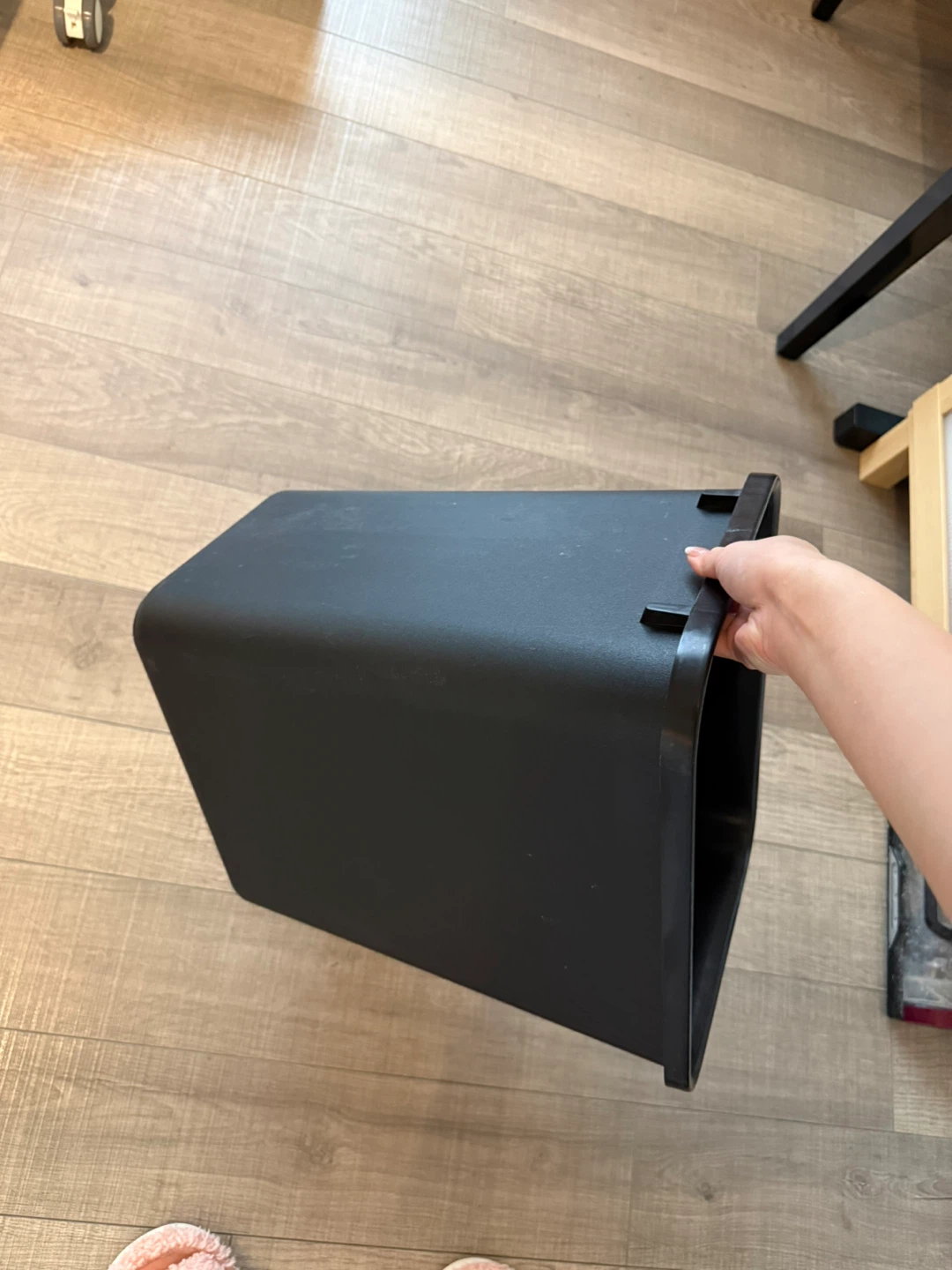 Black Plastic Waste Bin - photo 3