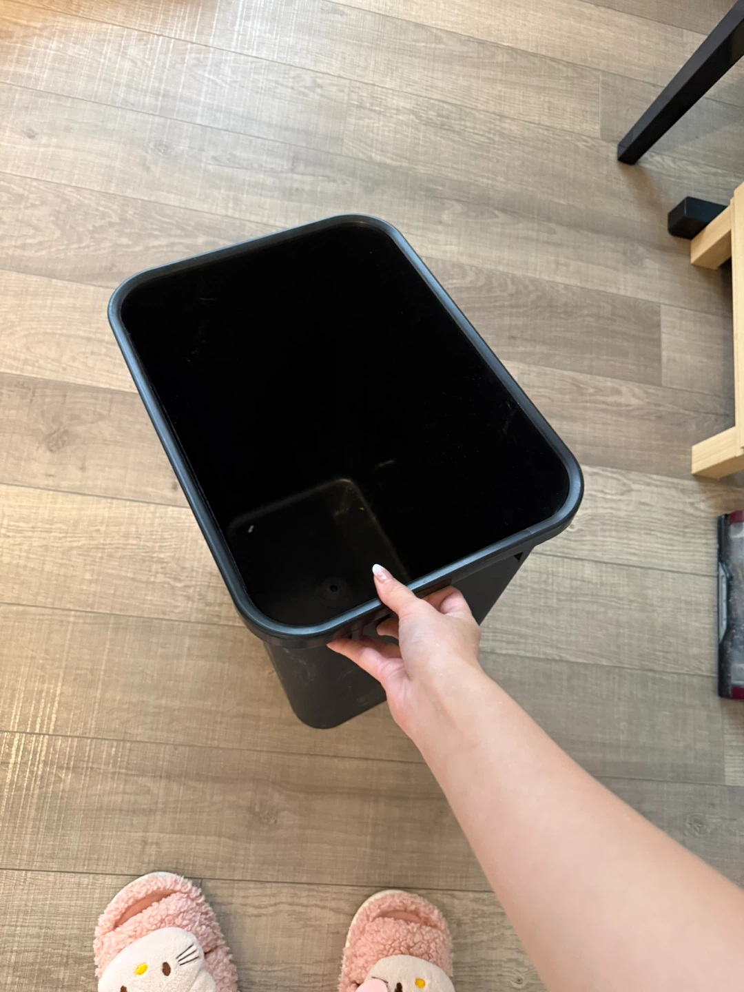 Black Plastic Waste Bin - photo 4