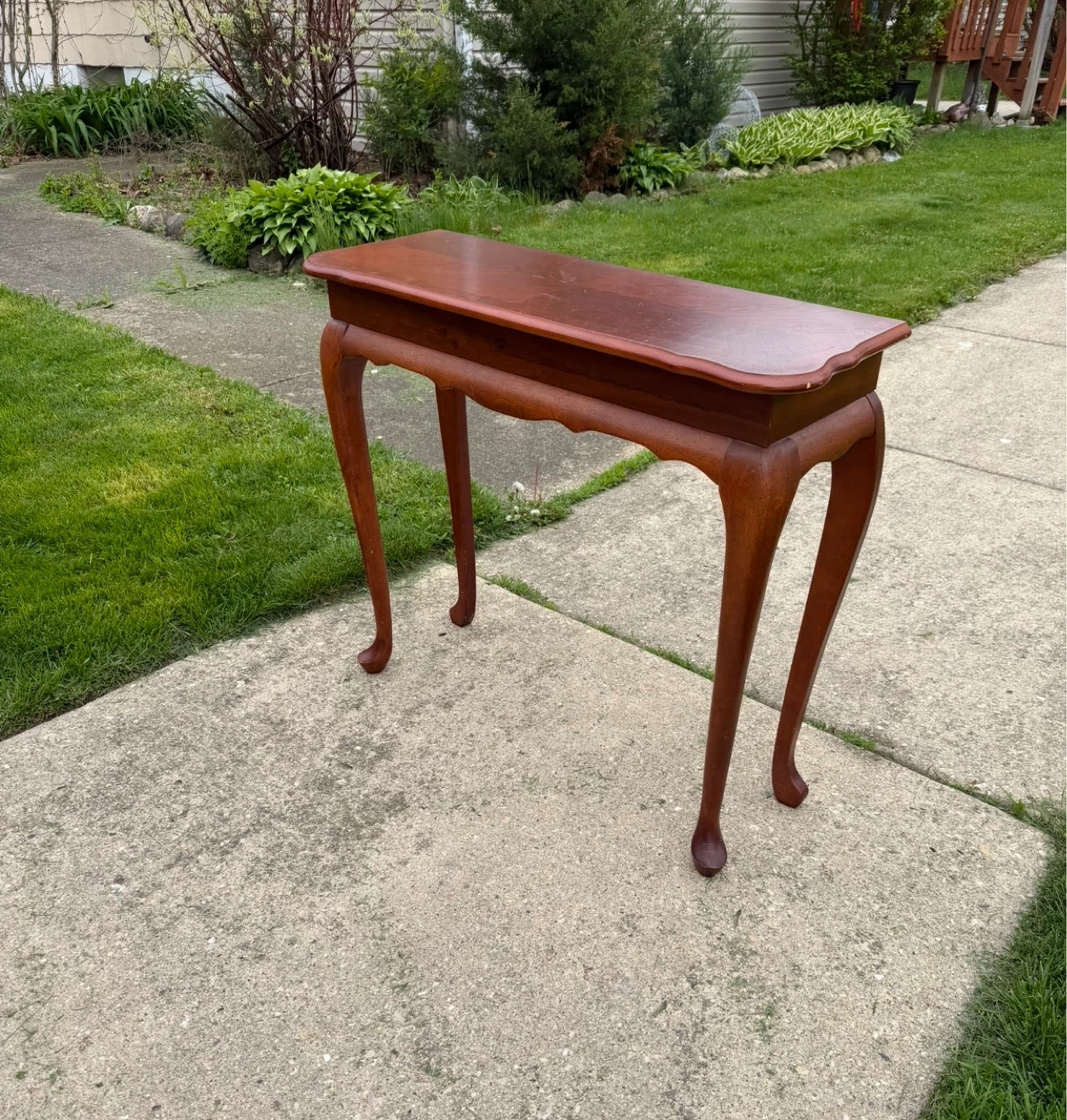 Wooden Console Table - Reddish Brown - photo 3