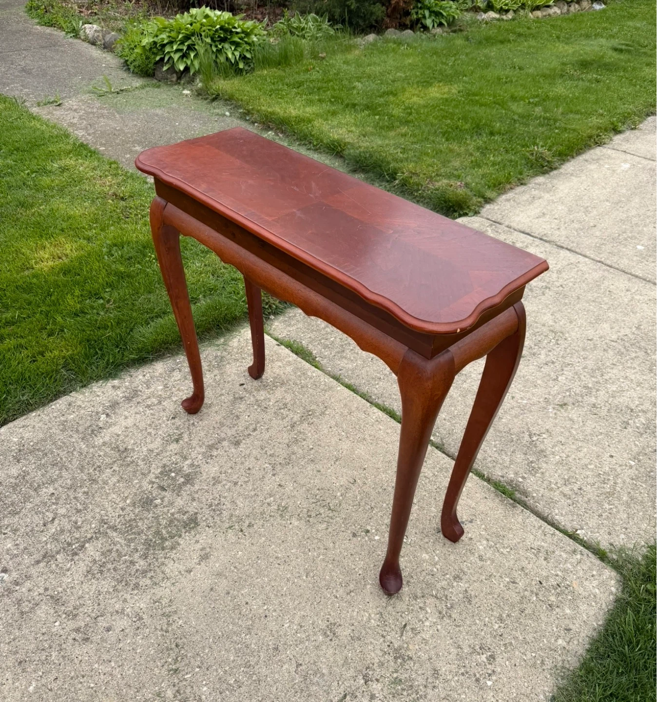 Wooden Console Table - Reddish Brown