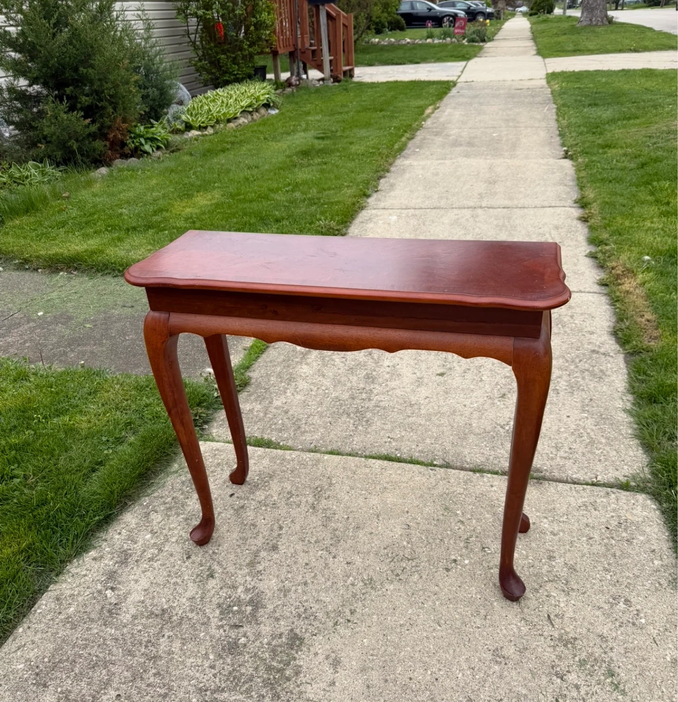 Wooden Console Table - Reddish Brown - photo 5