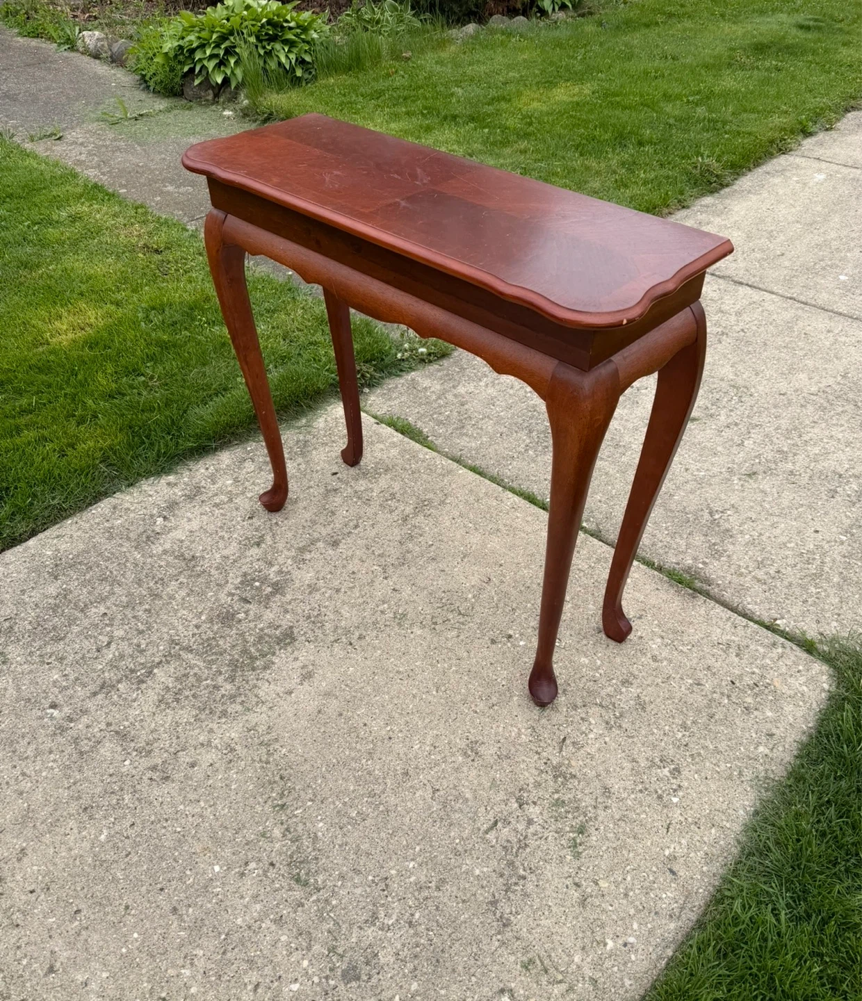 Wooden Console Table - Reddish Brown - photo 2