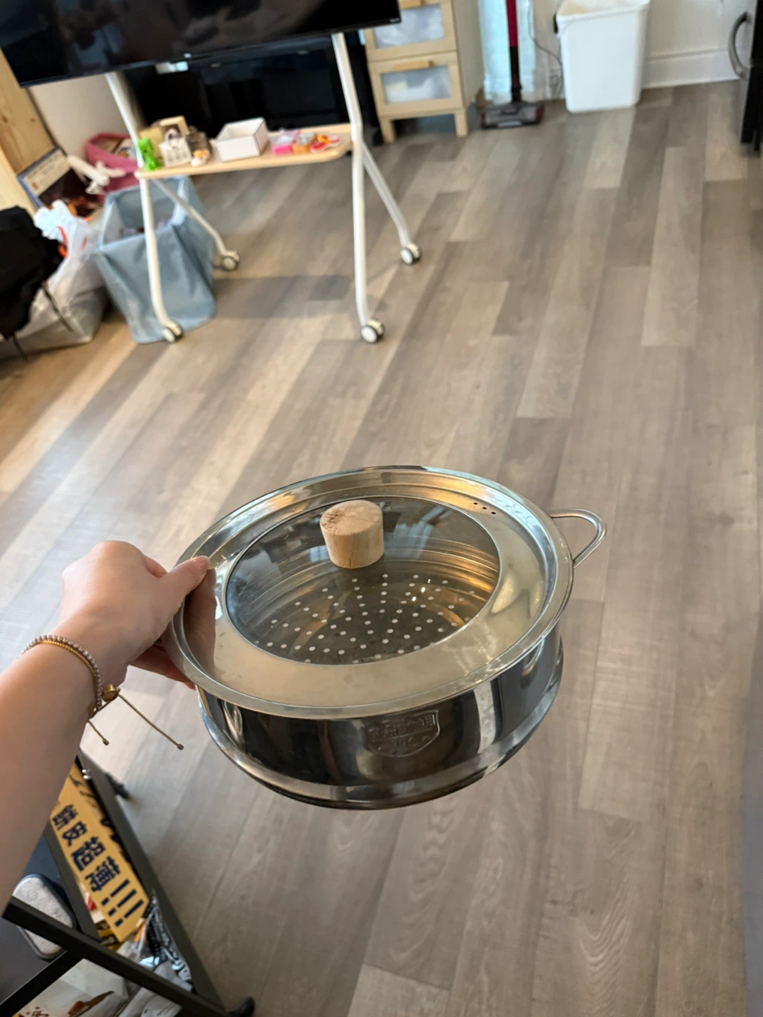Stainless Steel Steamer Pot with Glass Lid - photo 3