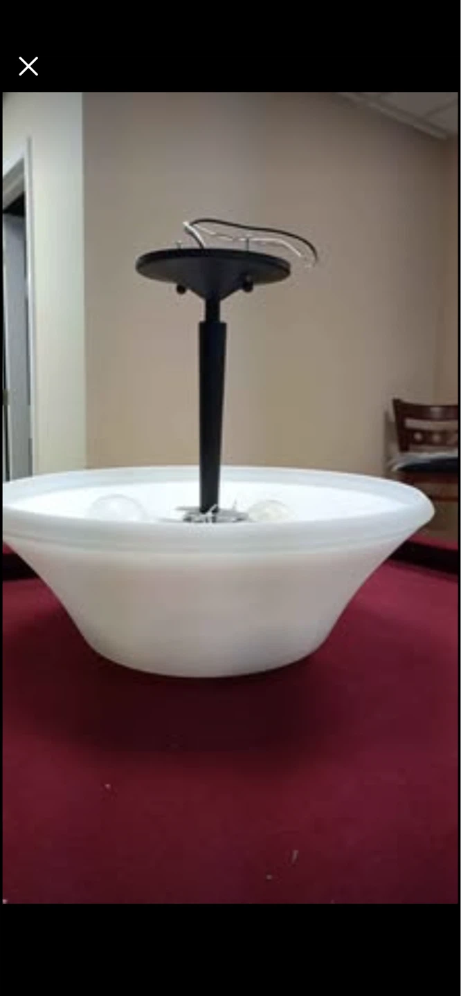 White Bowl Ceiling Light Fixture
