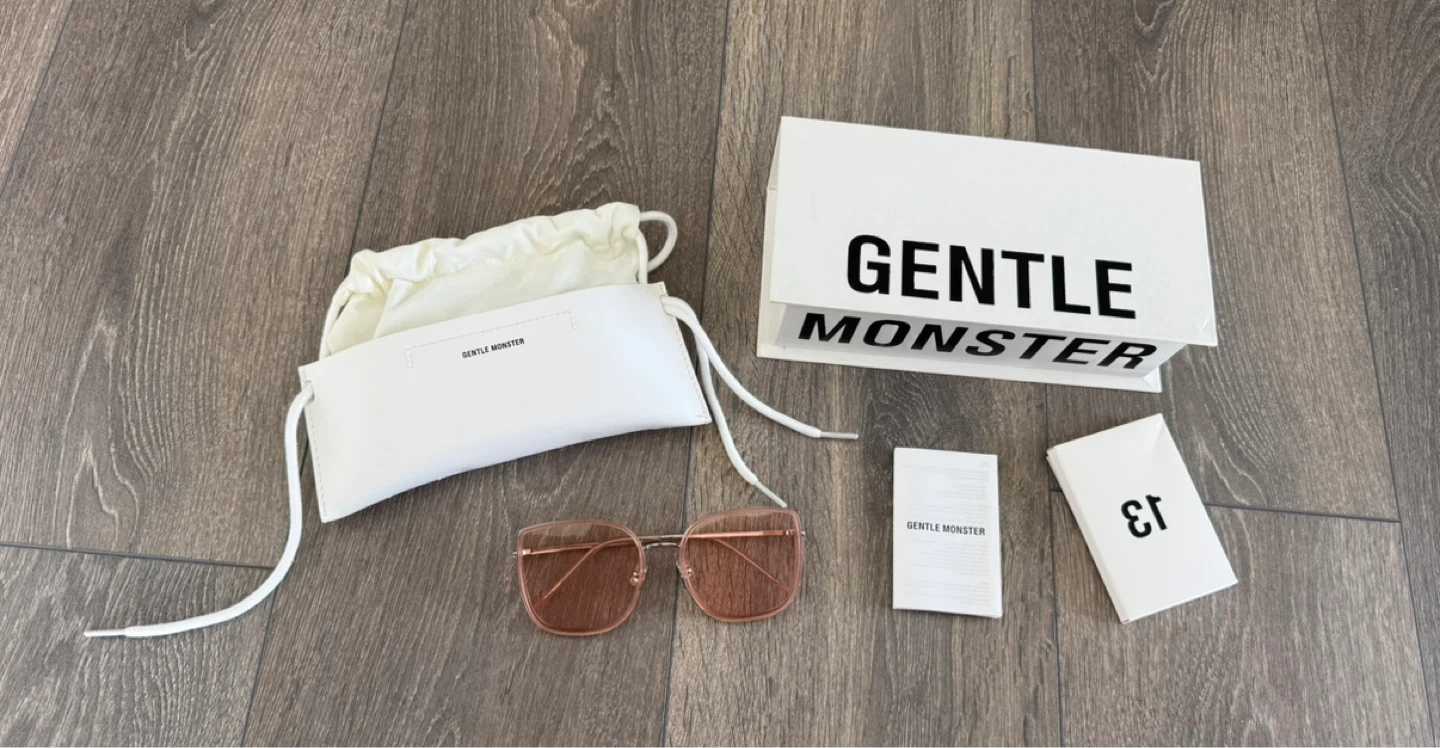 GENTLE MONSTER FLATBA Sunglasses Rose Gold