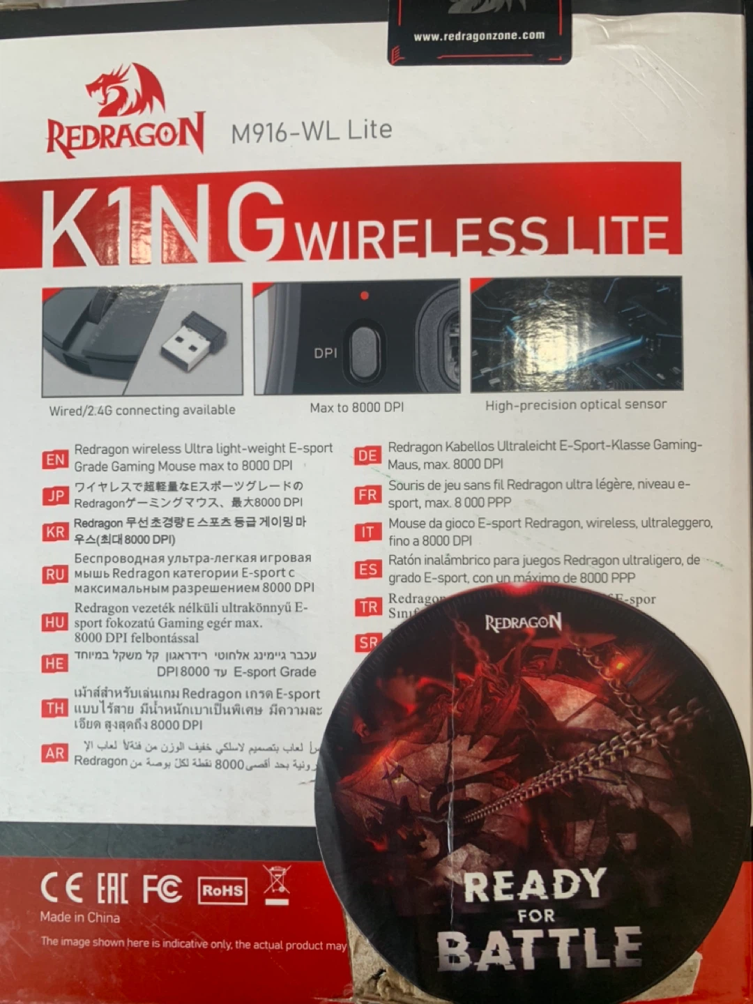 Redragon M916-WL Lite Wireless Gaming Mouse - photo 4