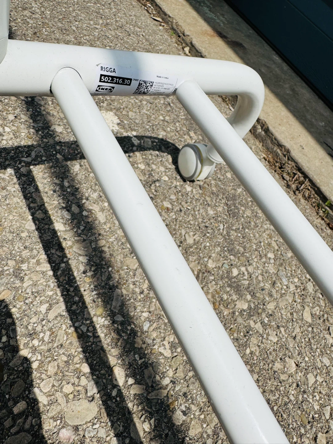IKEA RIGGA Clothes Rack on Wheels - White - photo 2